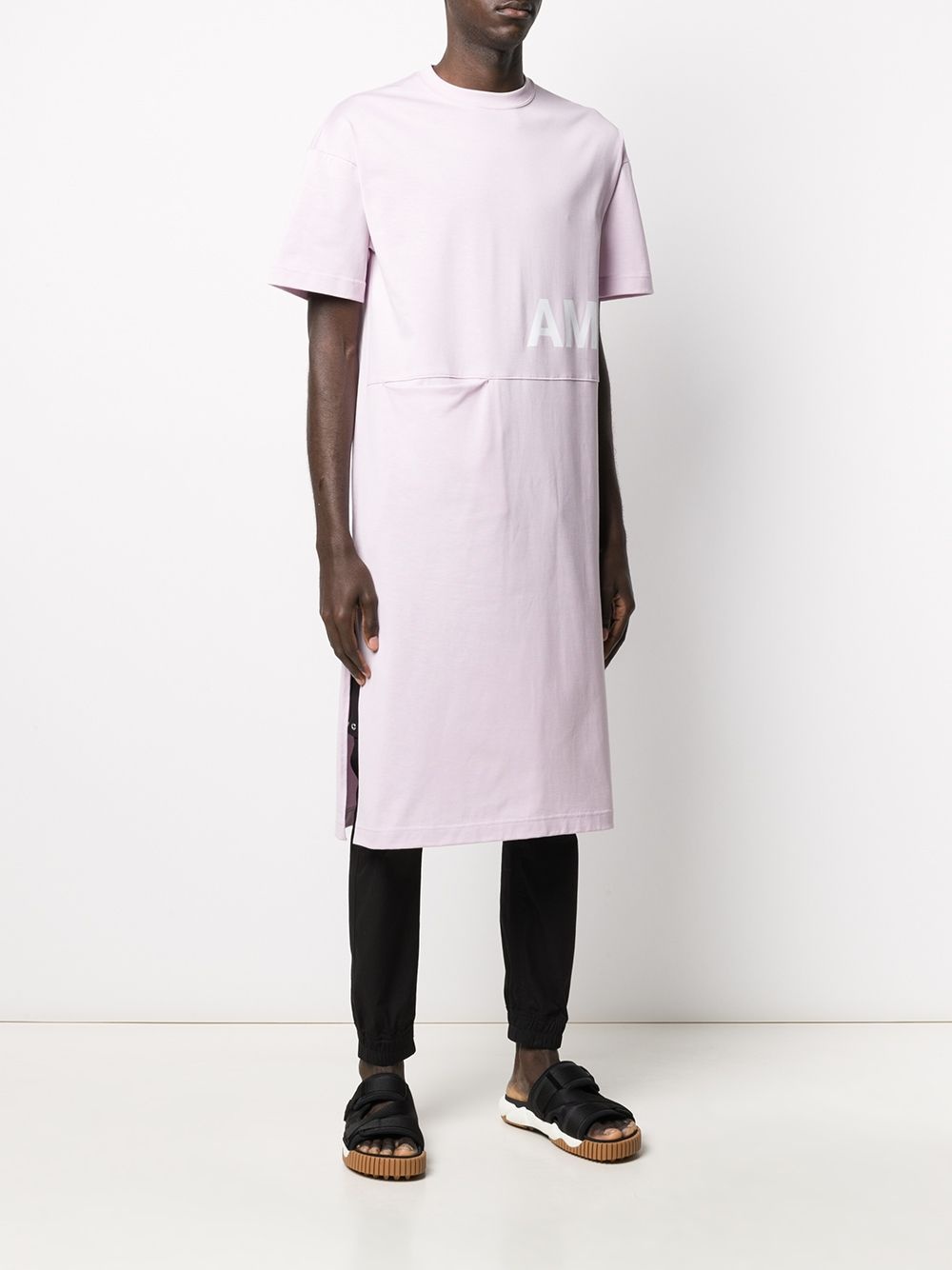 long-line logo-print T-shirt - 3