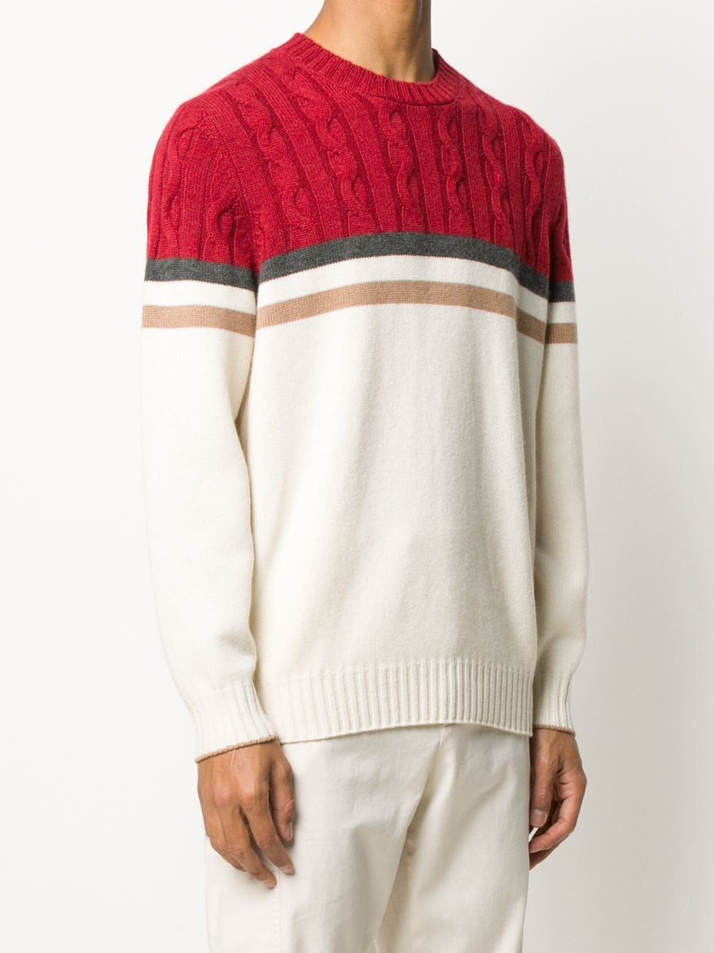 colour-block cashmere jumper - 3