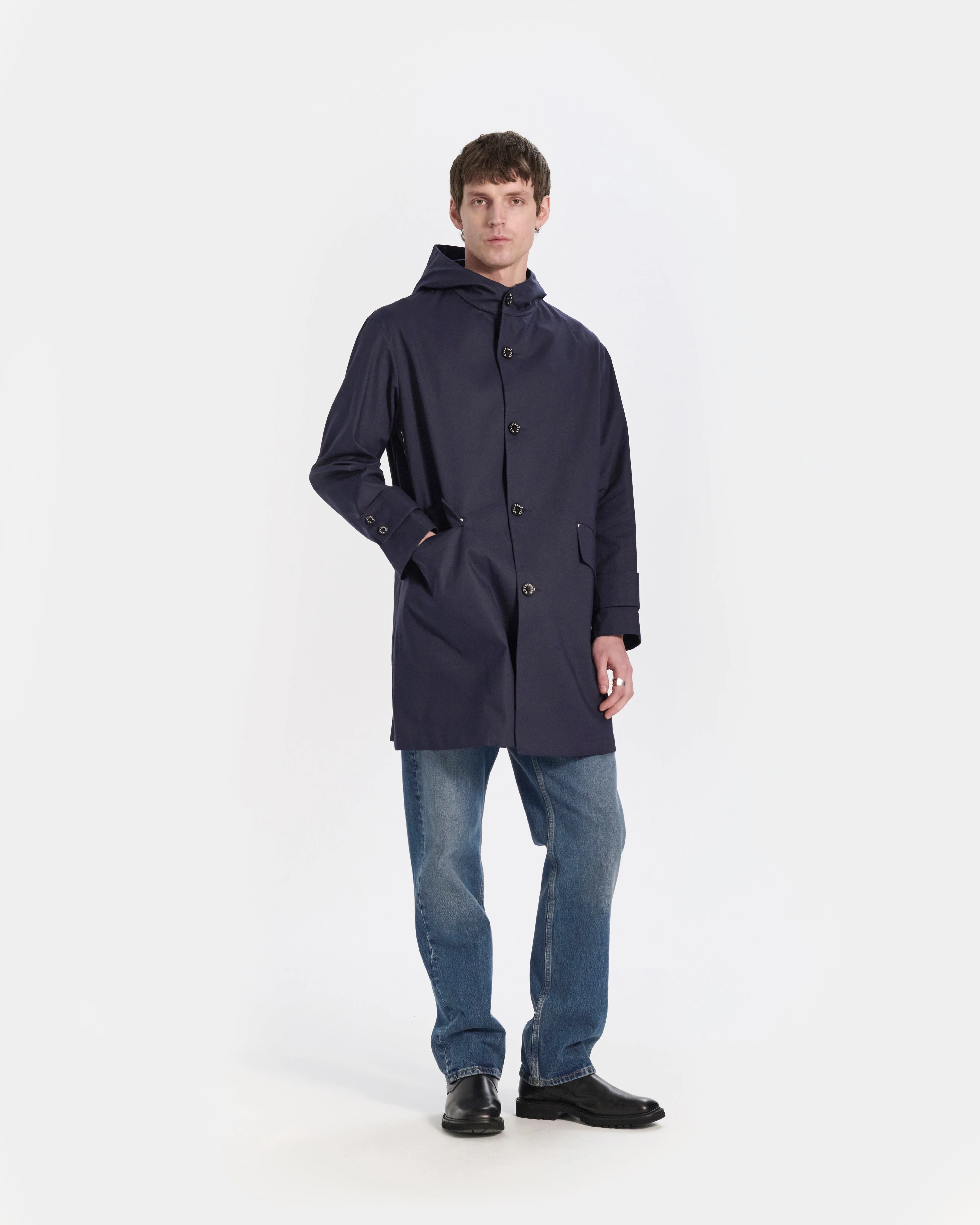 Humbie Raintec Mid Length Hooded Coat - 1