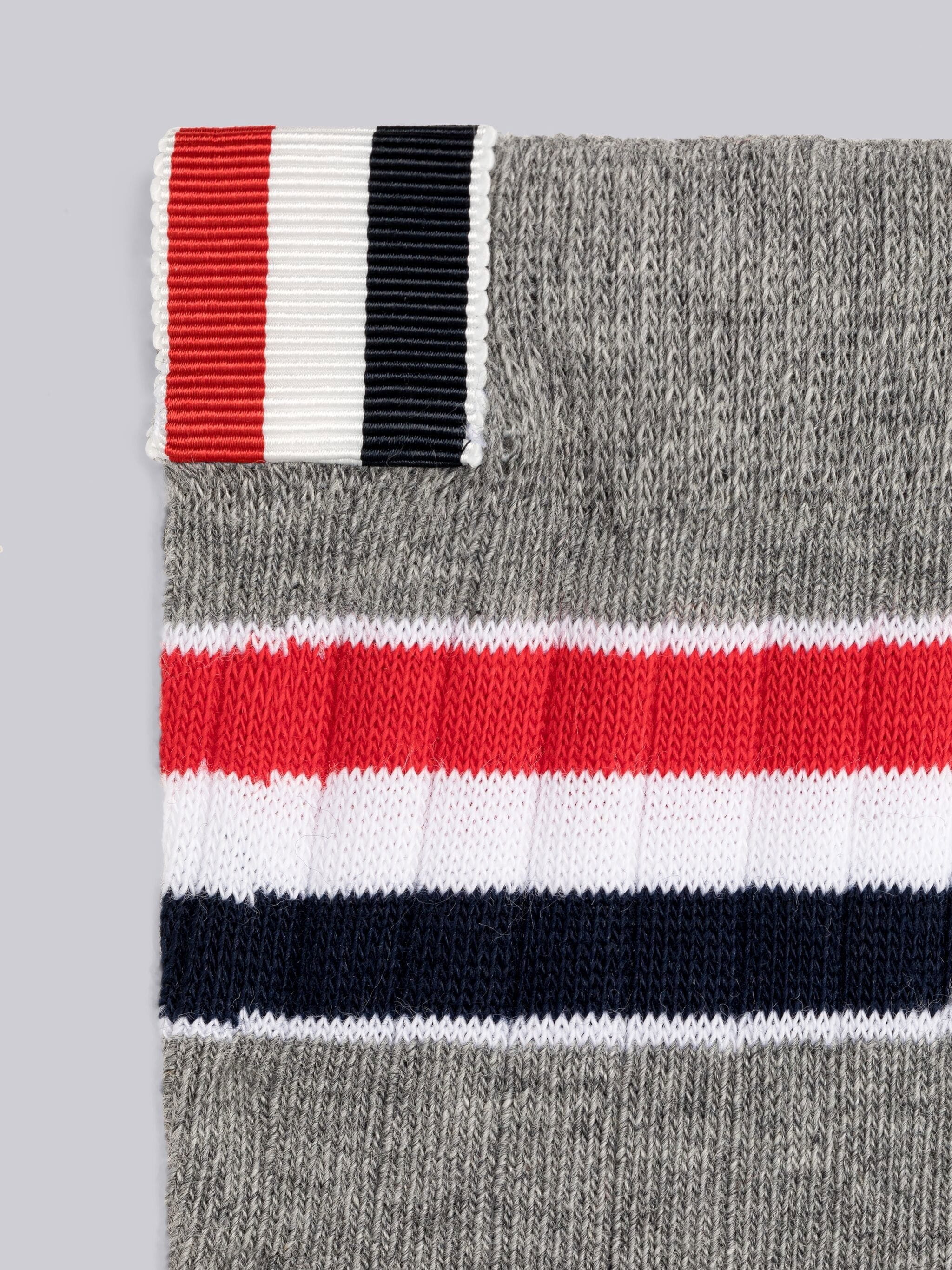 ATHLETIC RIB COTTON STRIPE ANKLE LENGTH SOCKS - 2