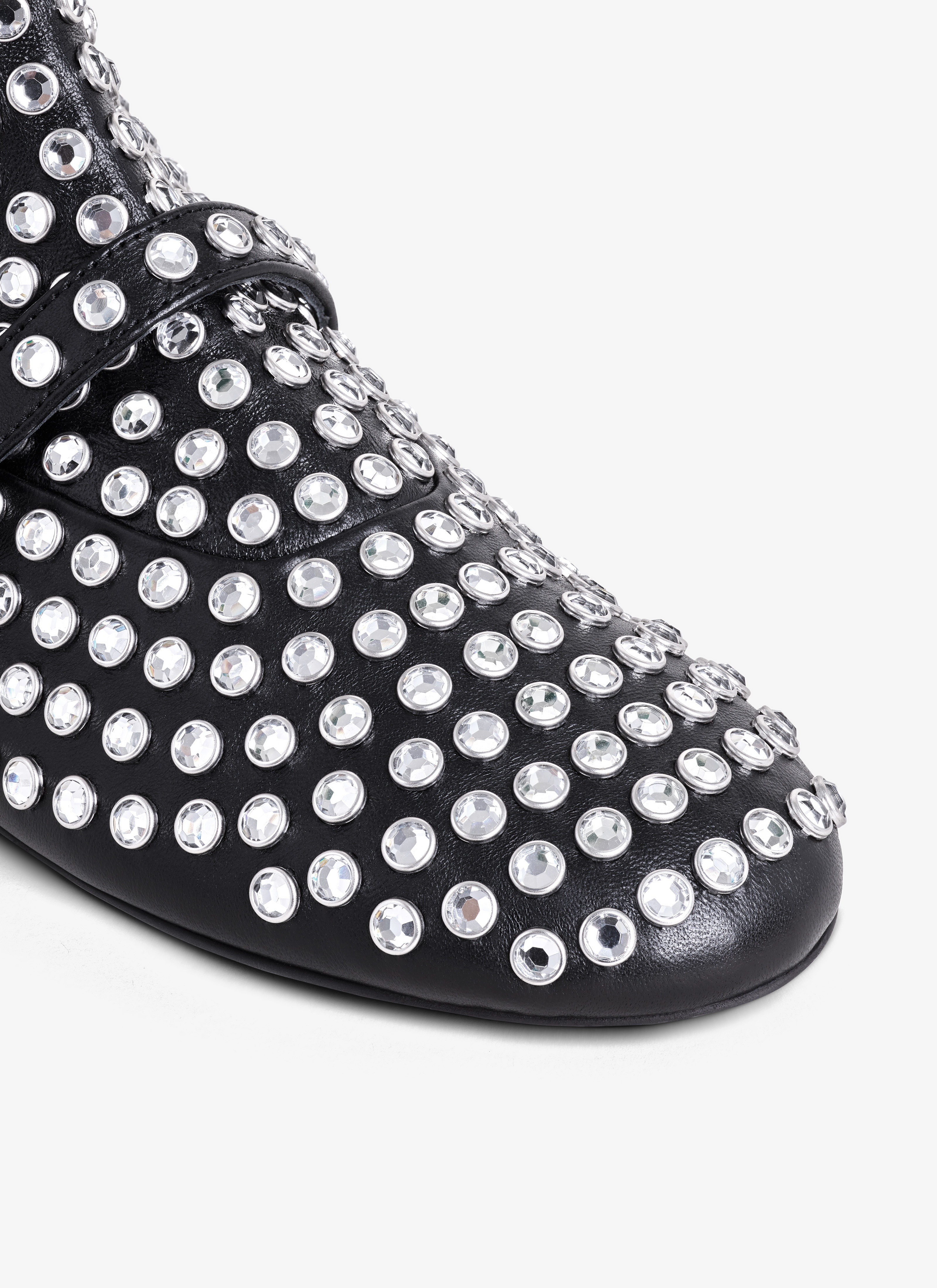 HIGH BALLET FLATS IN STRASS LAMBSKIN - 4