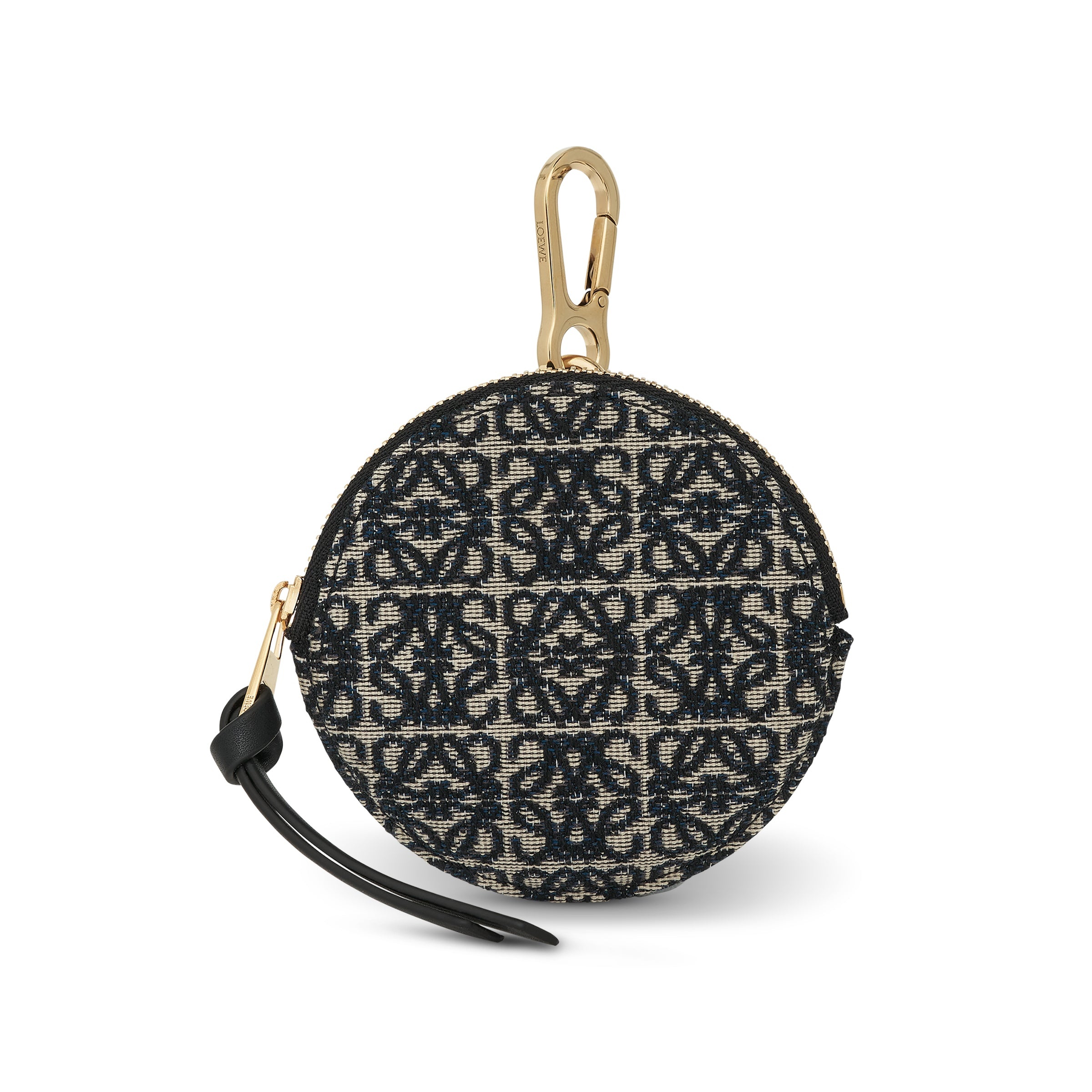 Cookie Charm in Anagram Jacquard and Calfskin in Navy - 1