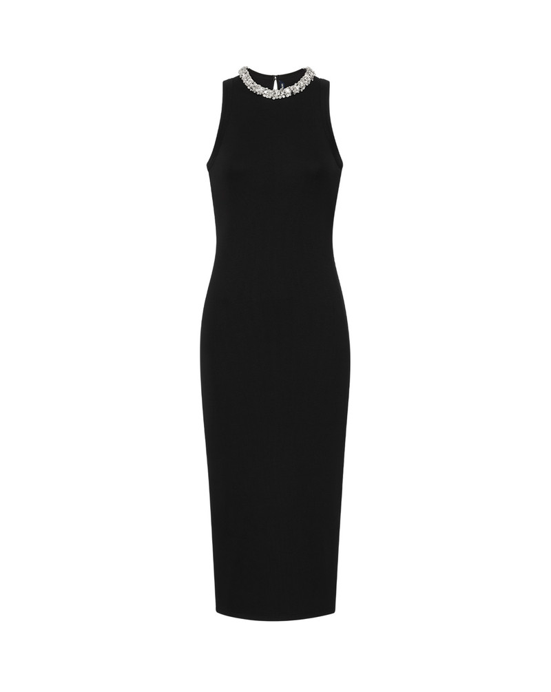 JORDYN EMBELLISHED-COLLAR MIDI DRESS 1