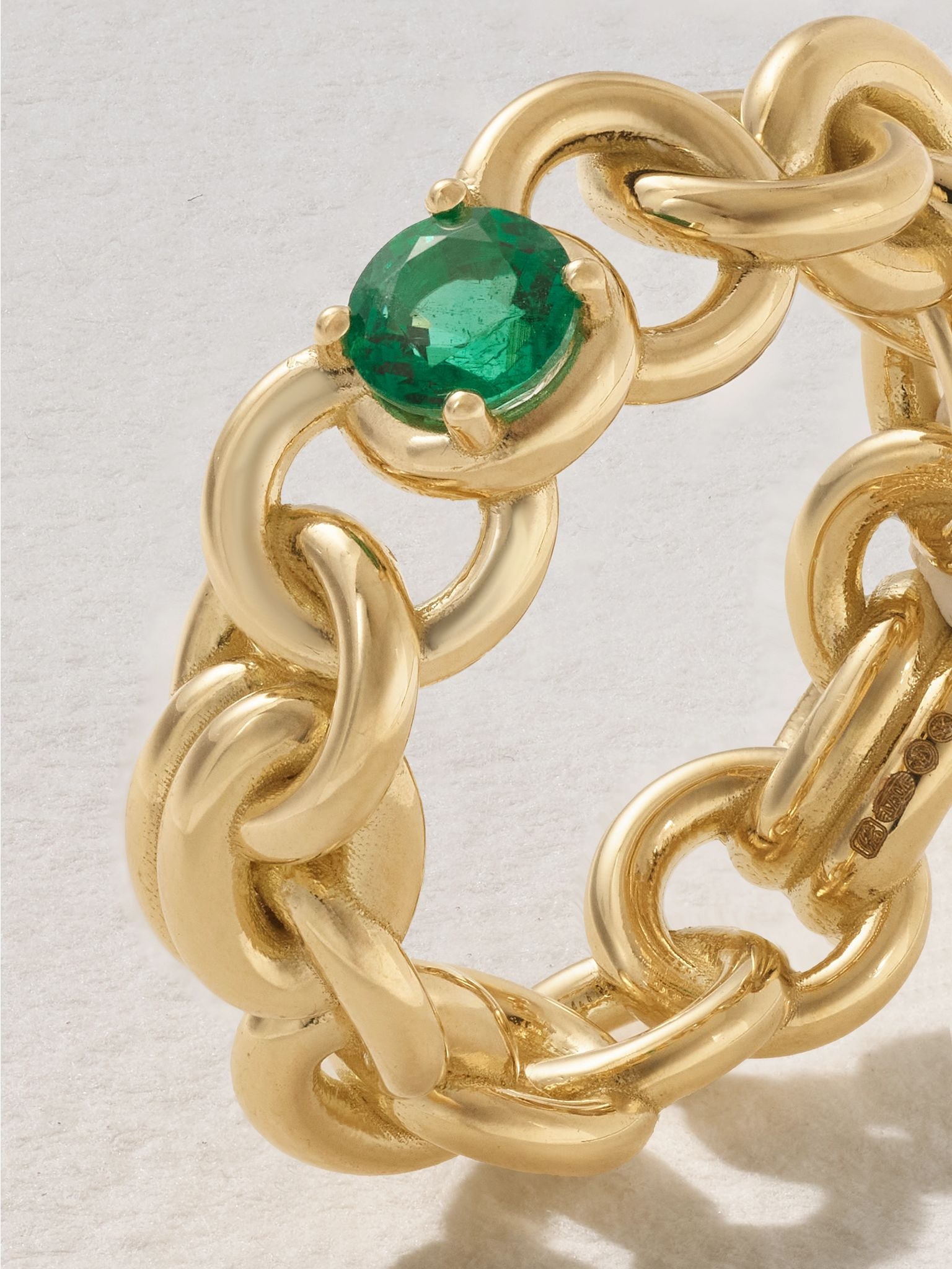 Serpens Large 18-karat gold emerald ring Green - 4