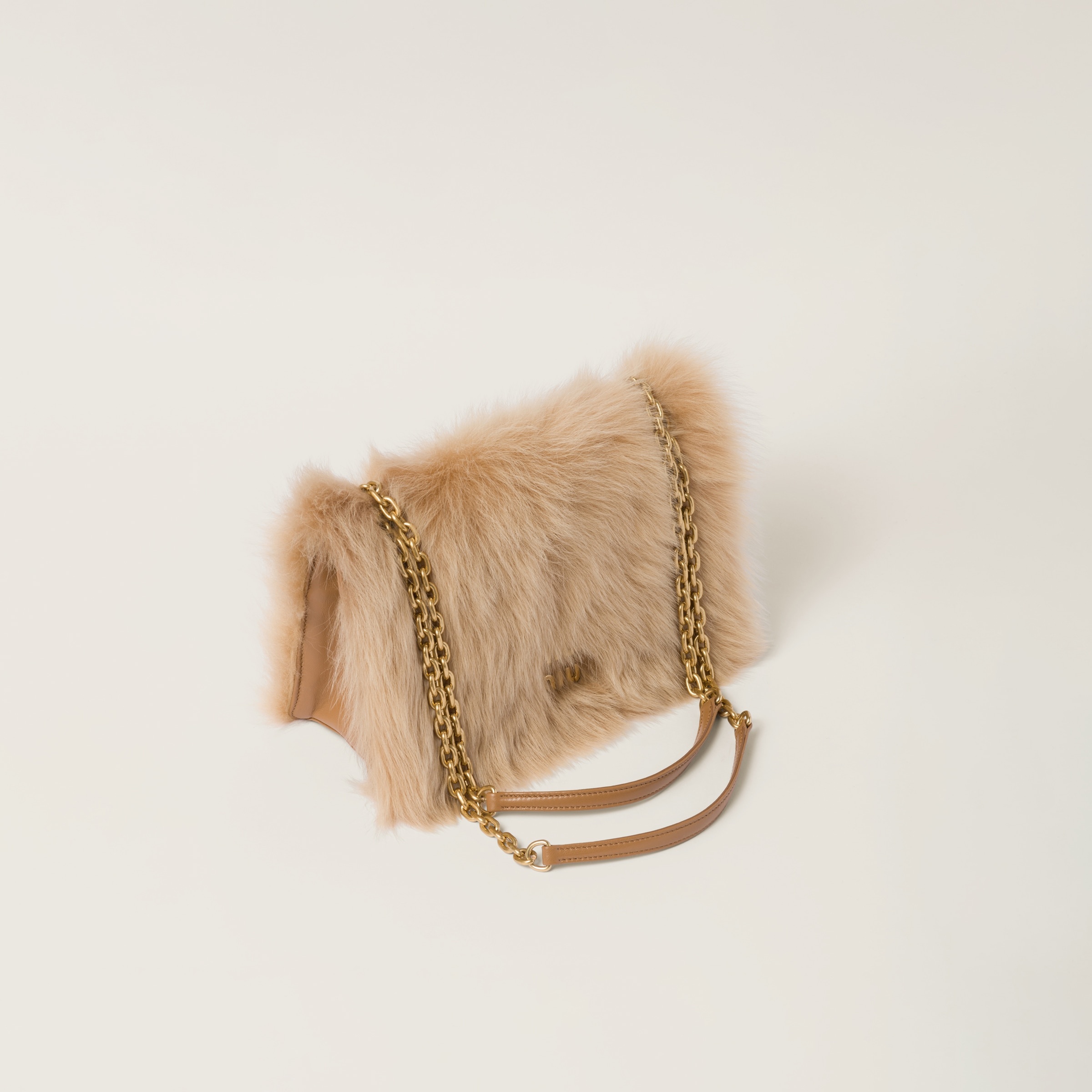Shearling bag with leather details - 2