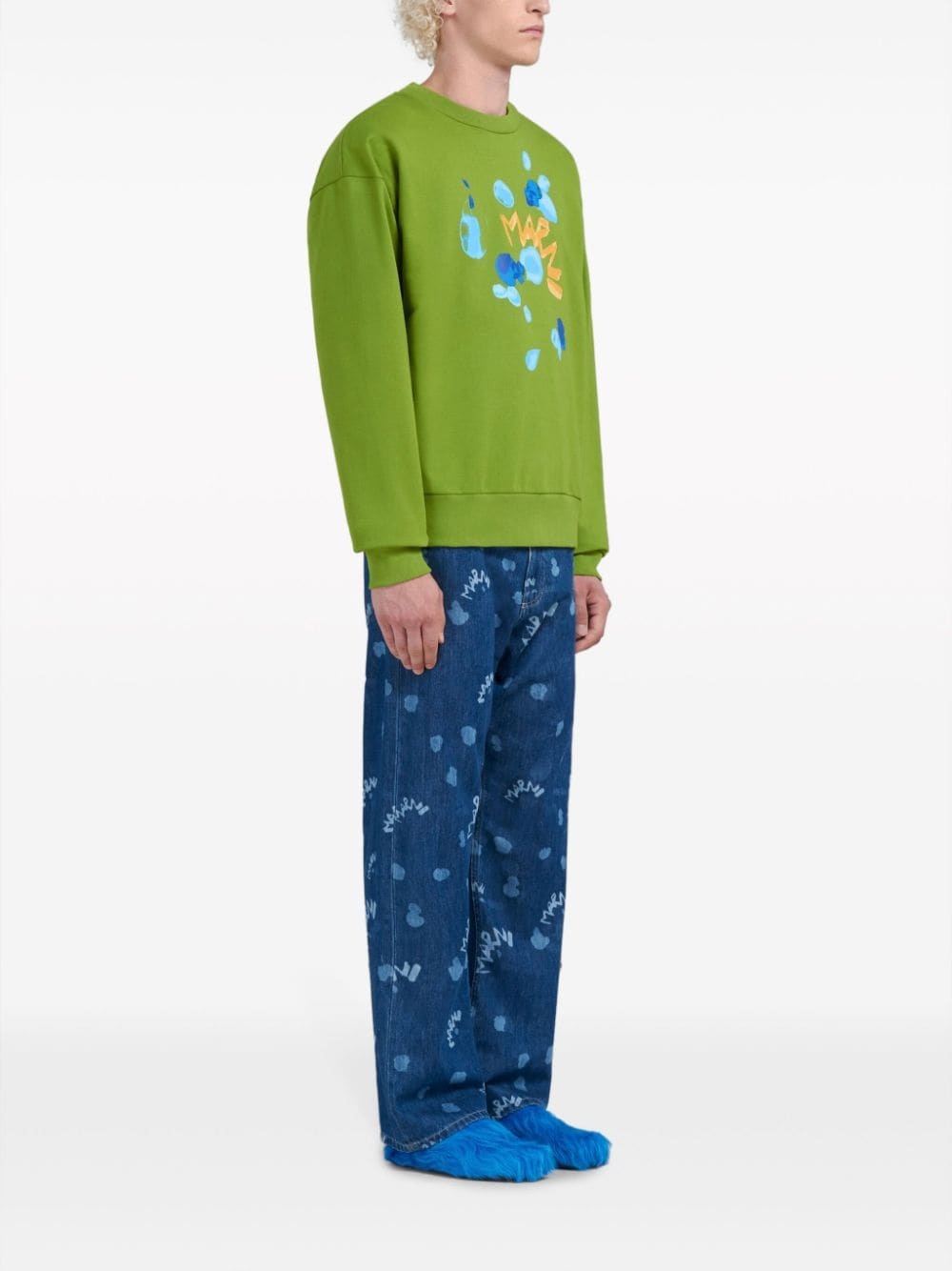 logo-print cotton sweatshirt - 2