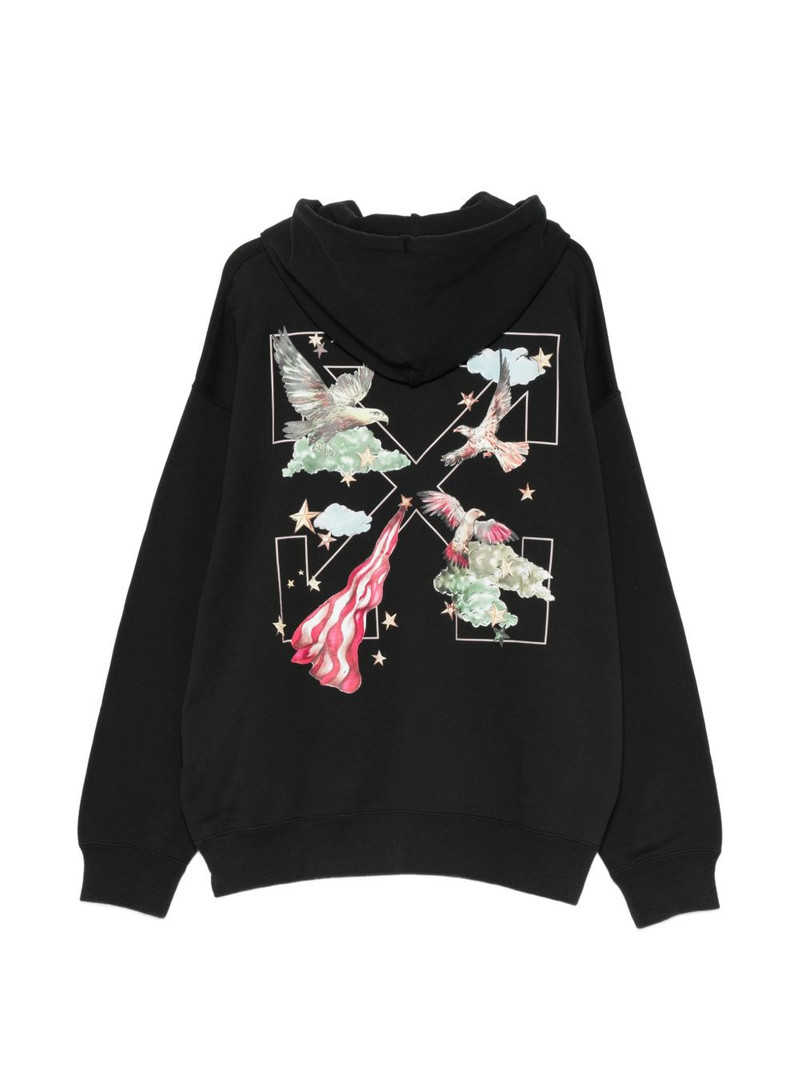 Off-White logo-print hoodie outlook