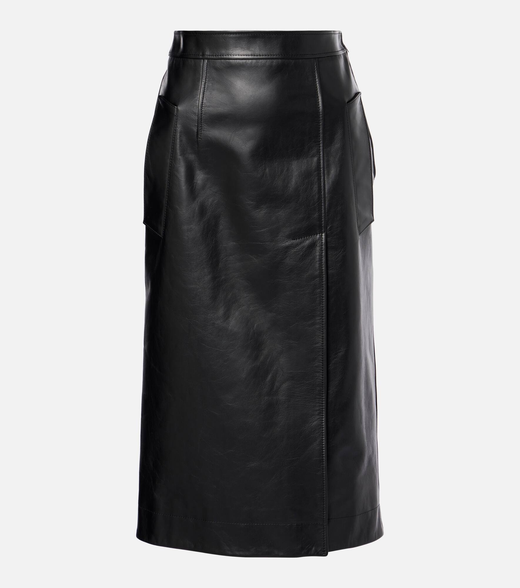 Leather pencil skirt - 1