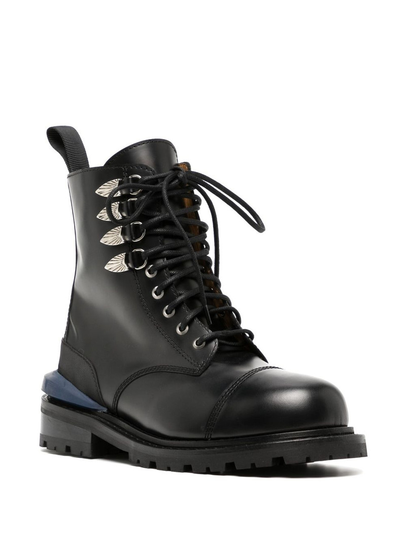 TOGA VIRILIS leather combat boots outlook