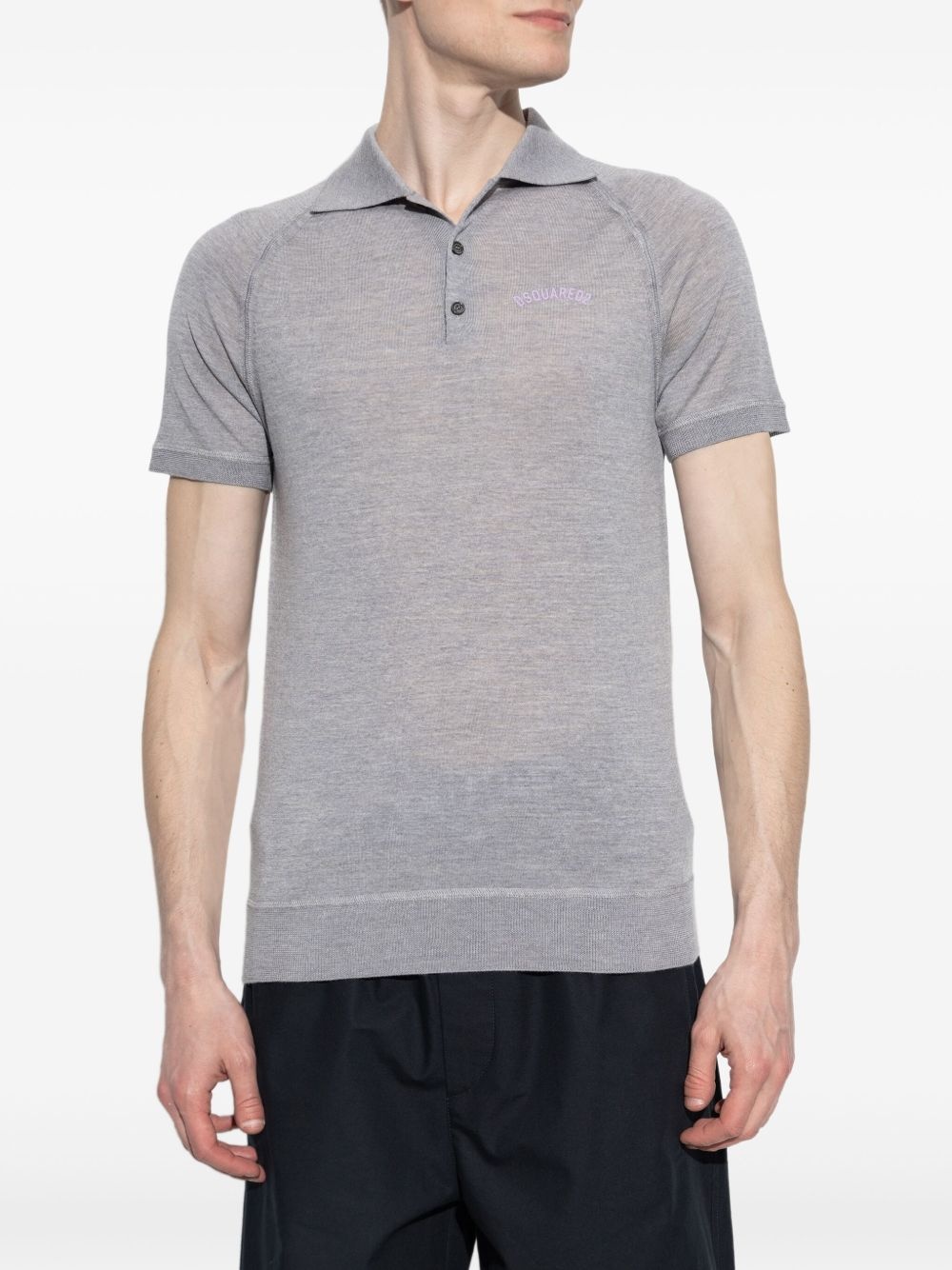 knitted polo shirt - 3