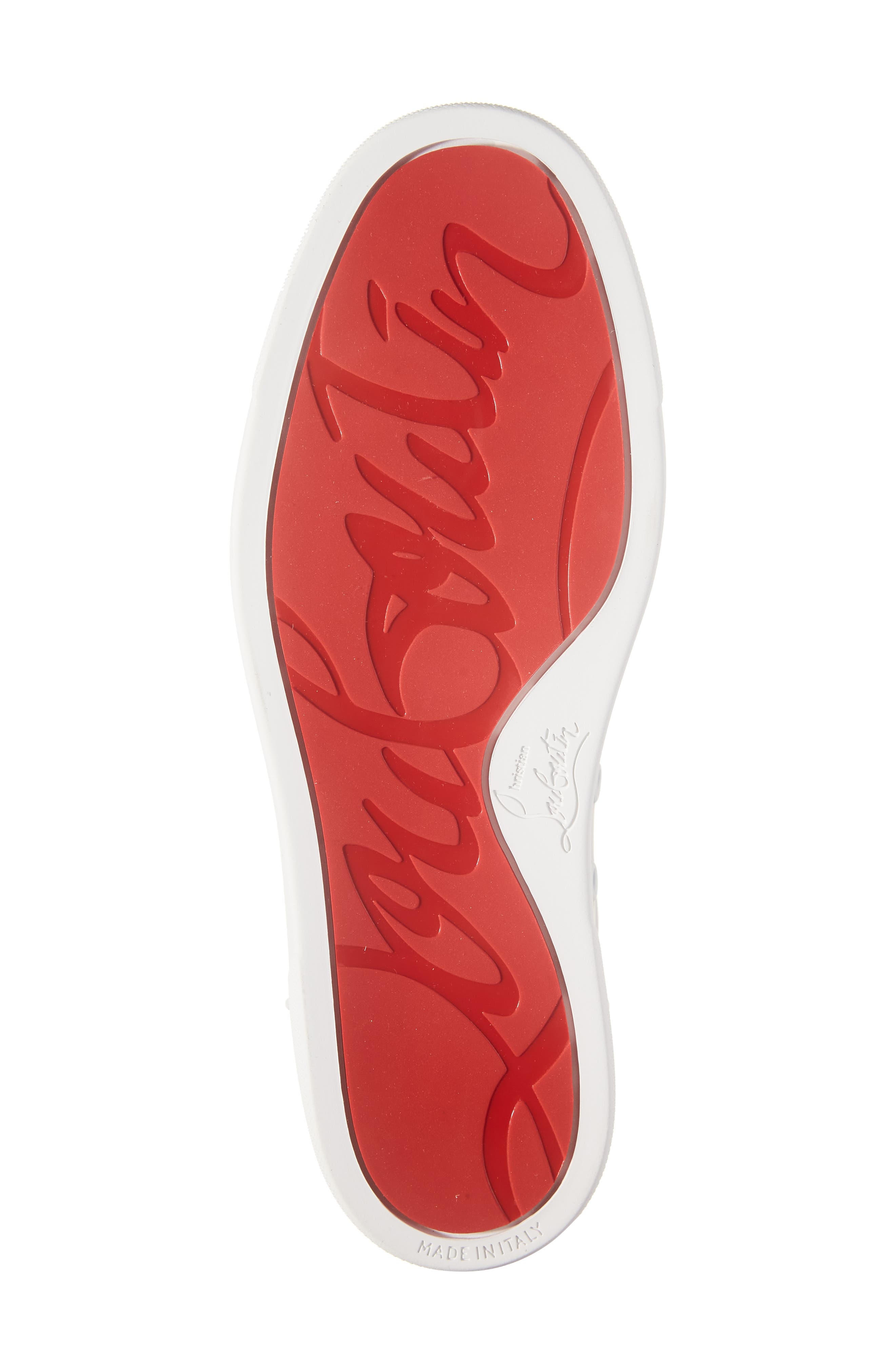 Christian Louboutin Fun Viera Low Top Sneaker in Bianco/Black at Nordstrom - 6