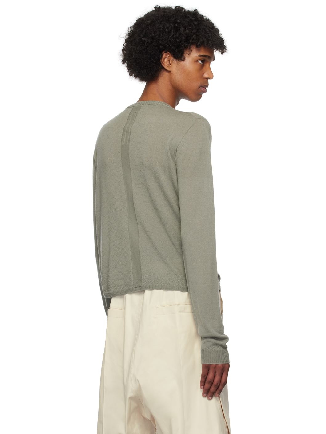 Green Hollywood Cropped Level Biker Sweater - 3