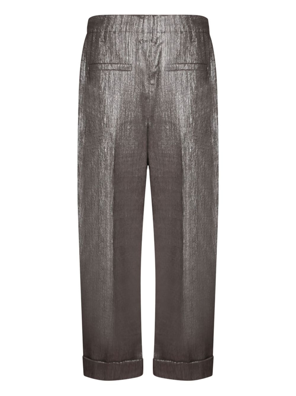 lurex-detail trousers - 2