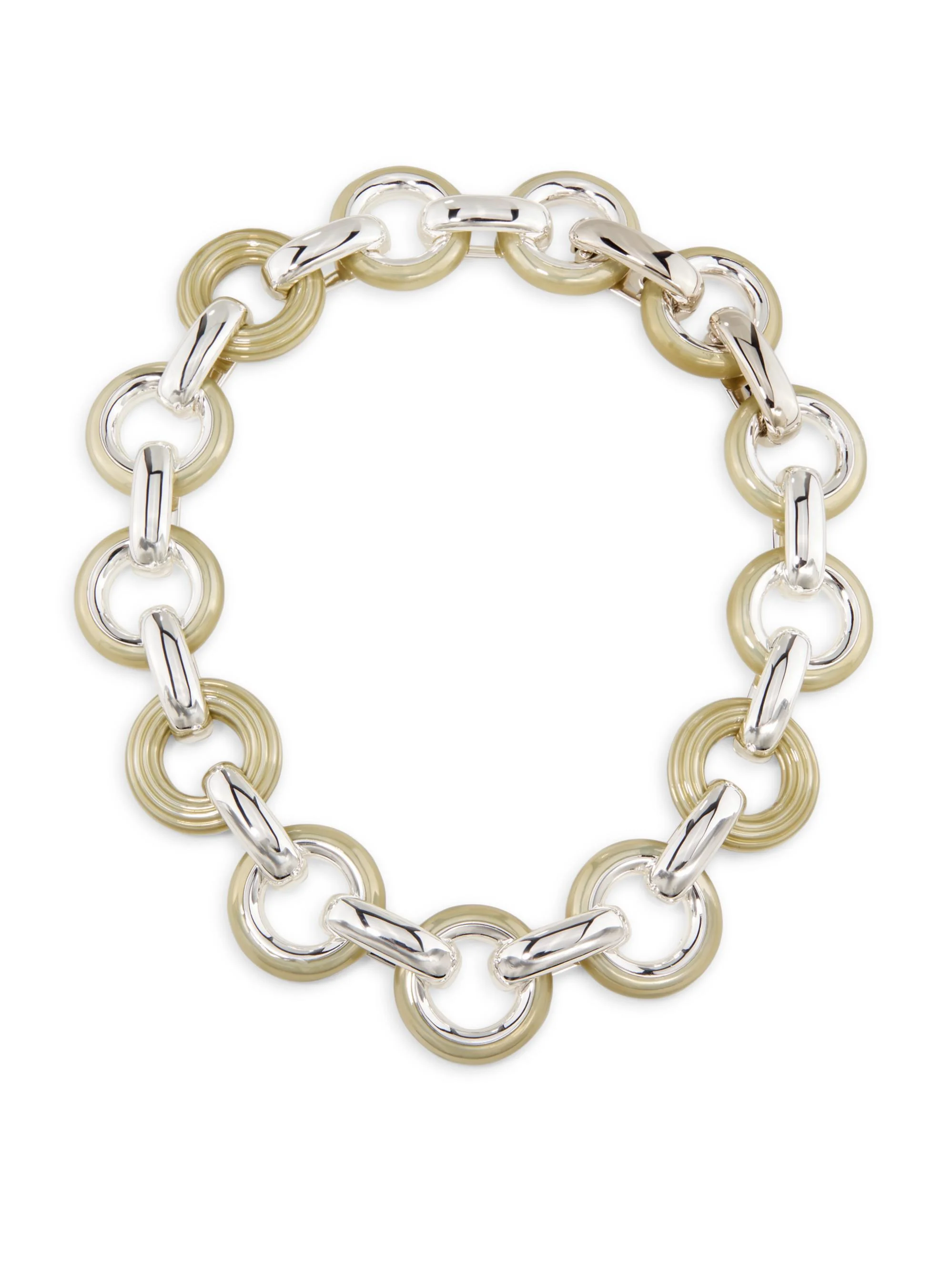 Women's Donut Silvertone & Enamel Chain Necklace - Light Silver Multi - 1