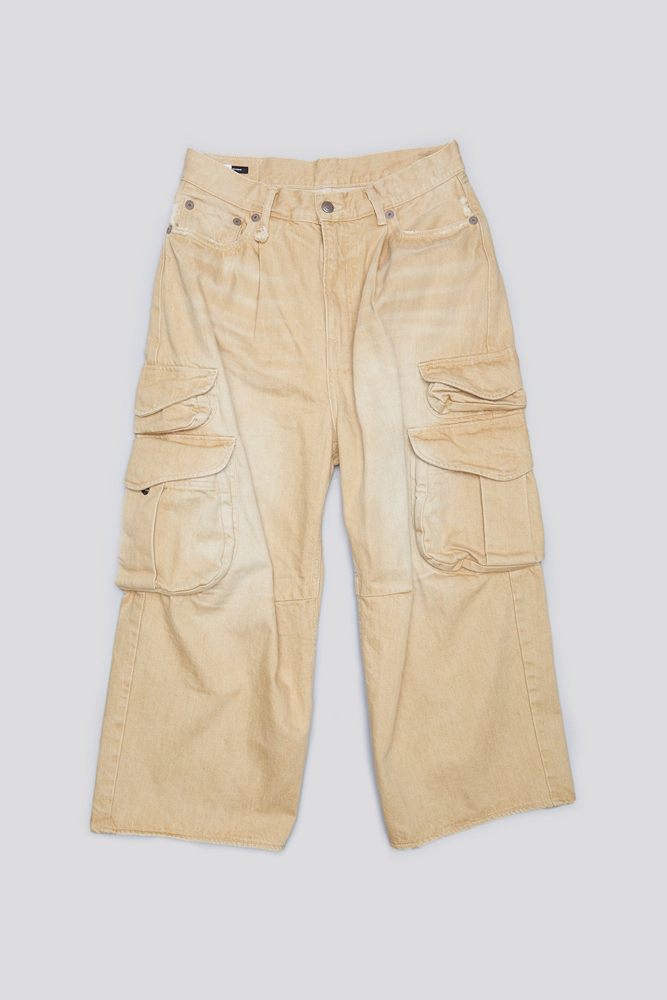 CROPPED MULTI POCKET CARGO - FADED WHEAT - 4