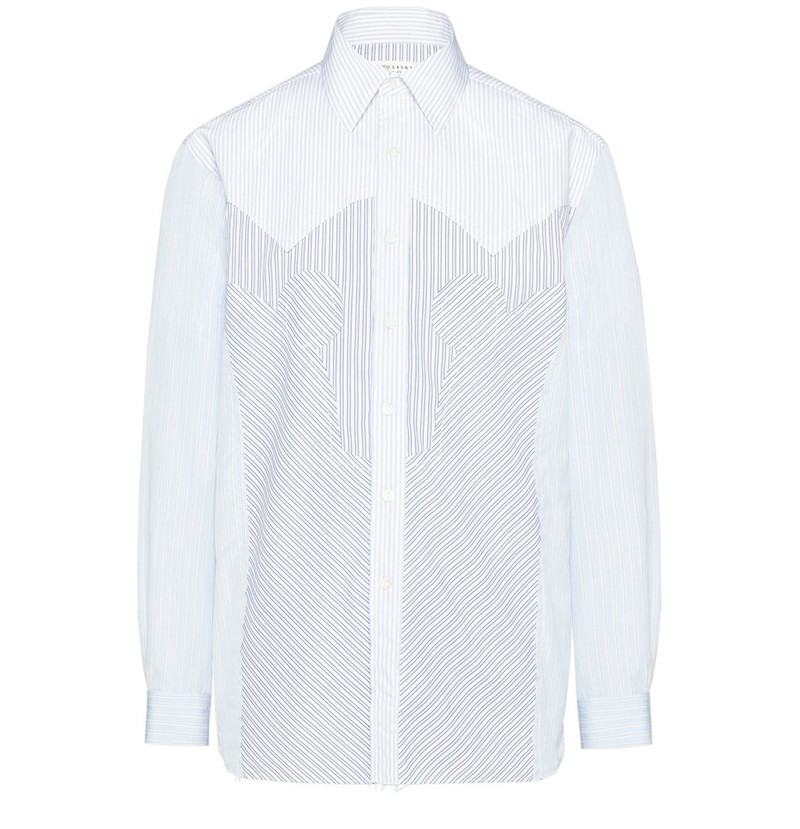 Yoke stripe cotton shirt 1