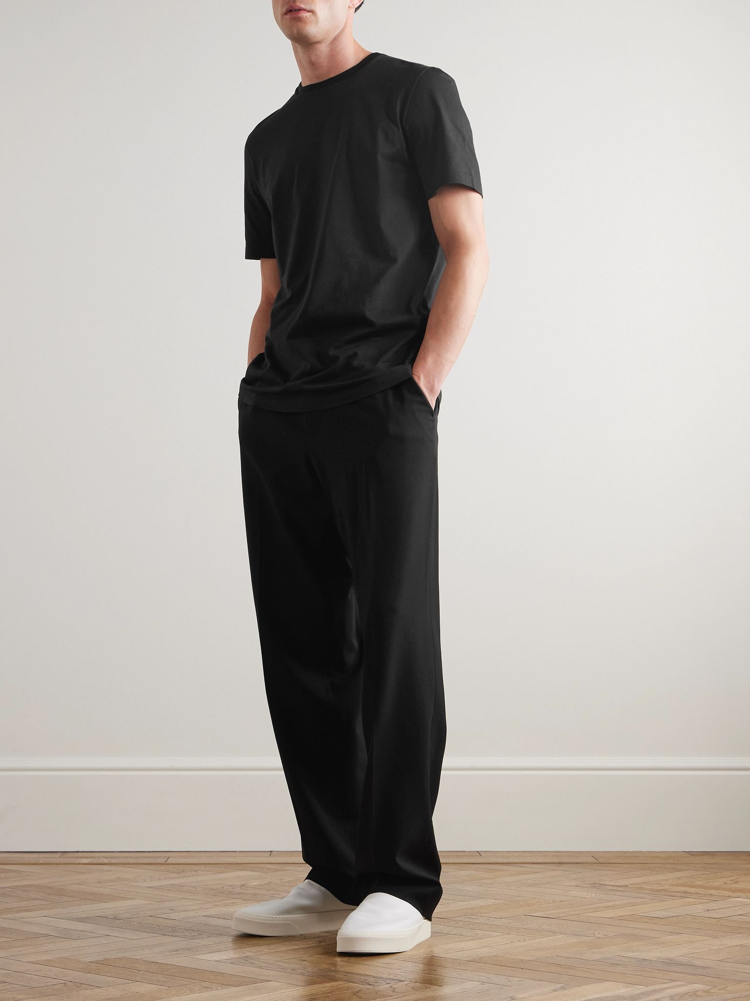 Luke Cotton-Jersey T-Shirt Black - 2