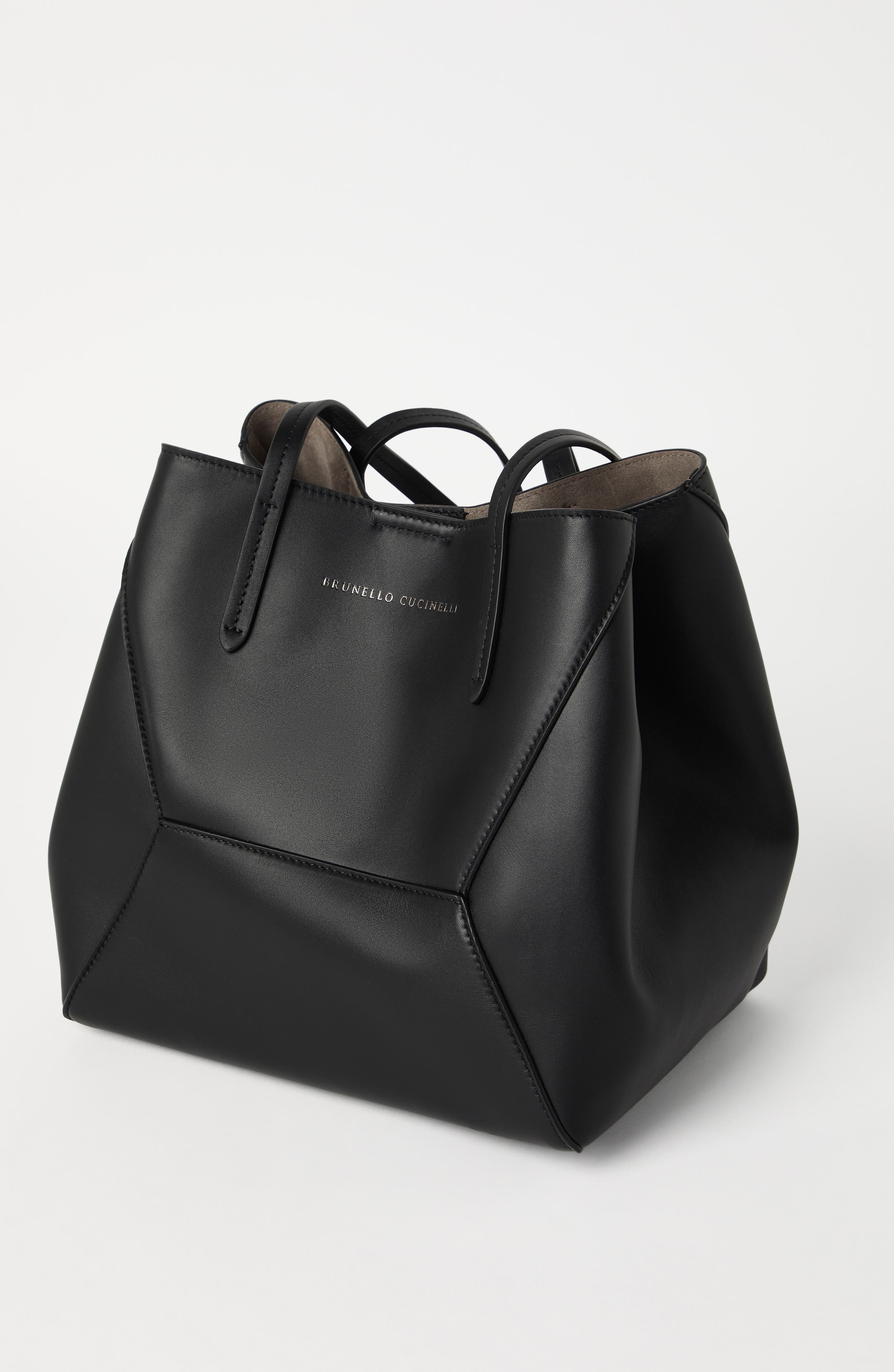 Brunello Cucinelli Calfskin small BC Duo bag in Black at Nordstrom - 4