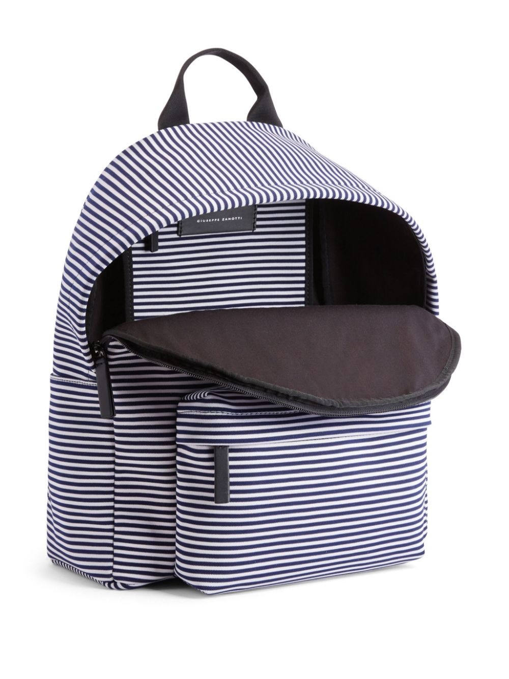logo-embroidered striped backpack - 5