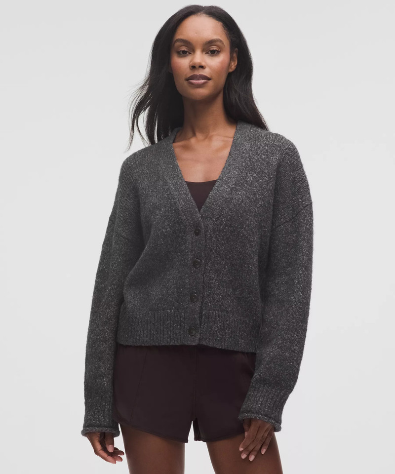Wool-Blend Button-Up Cardigan 1