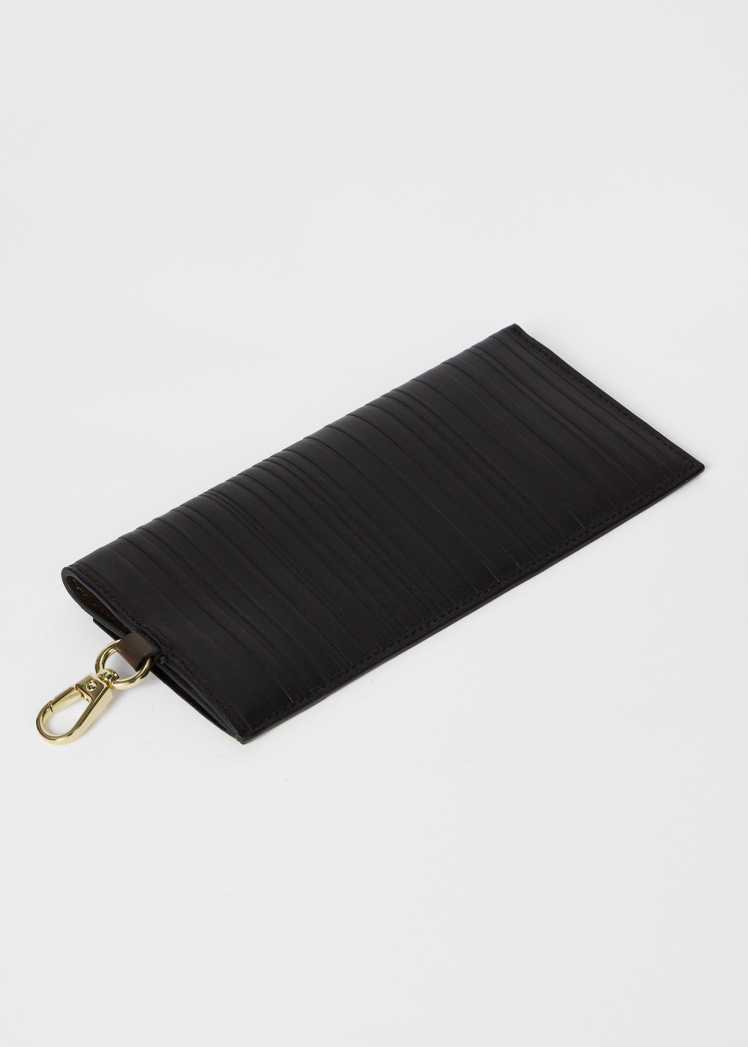 Leather 'Shadow Stripe' Sunglasses Case - 4