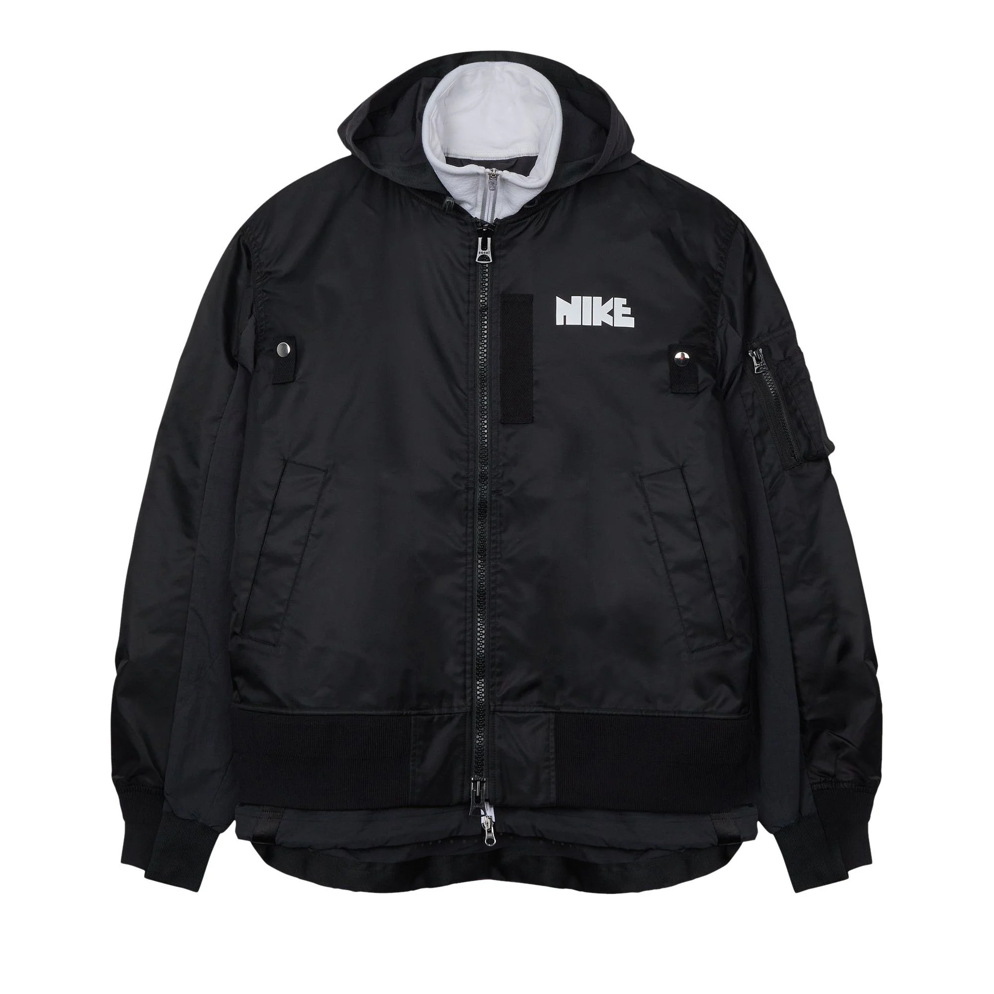 Nike x Sacai Layered Bomber Jacket 'Black' - 1