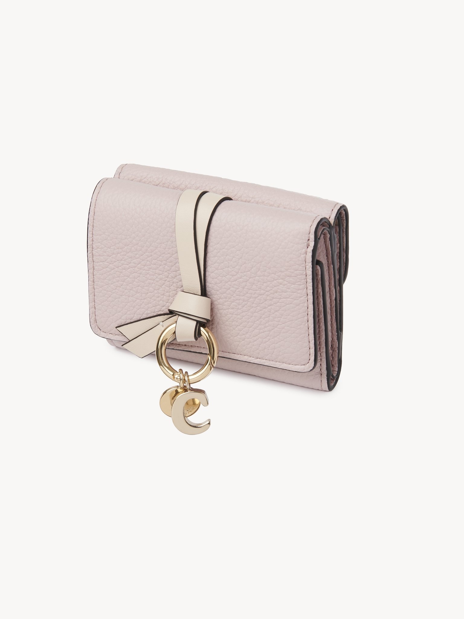 MINI ALPHABET TRI-FOLD IN GRAINED LEATHER - 2