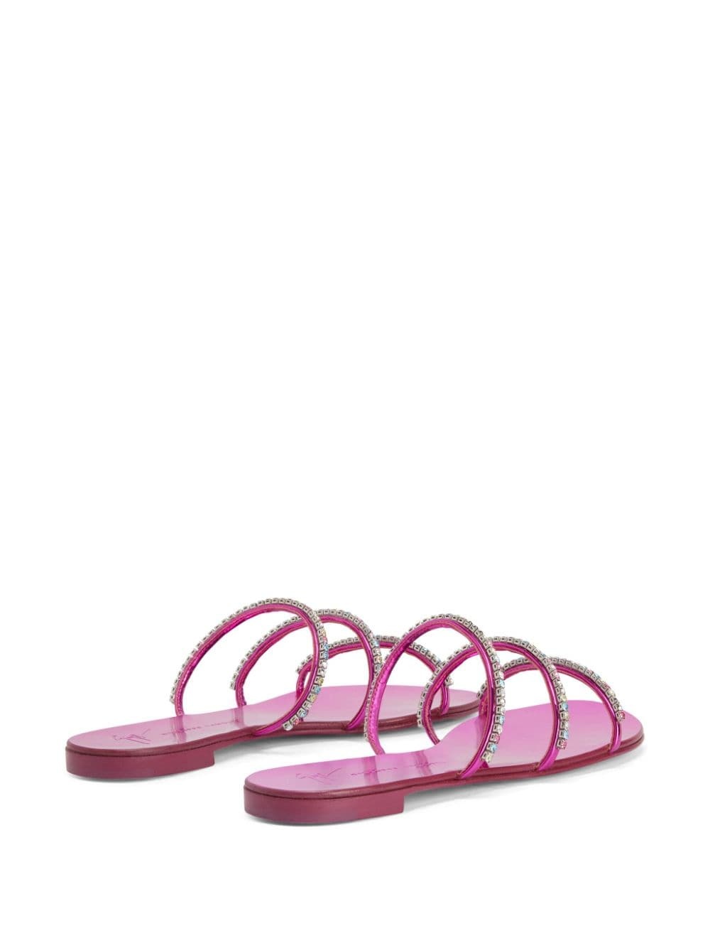 Dark Colorful rhinestone-embellished sandals - 3