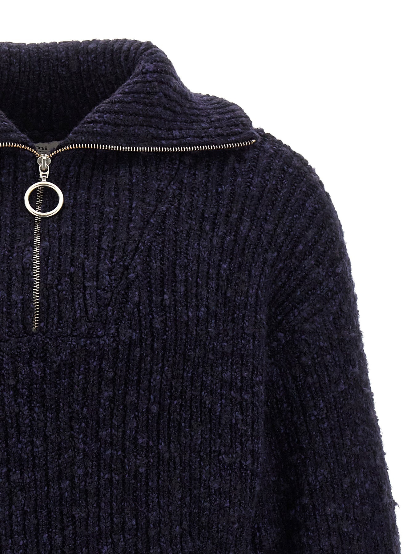 AMI Paris Half Zip Sweater Sweater, Cardigans Blue