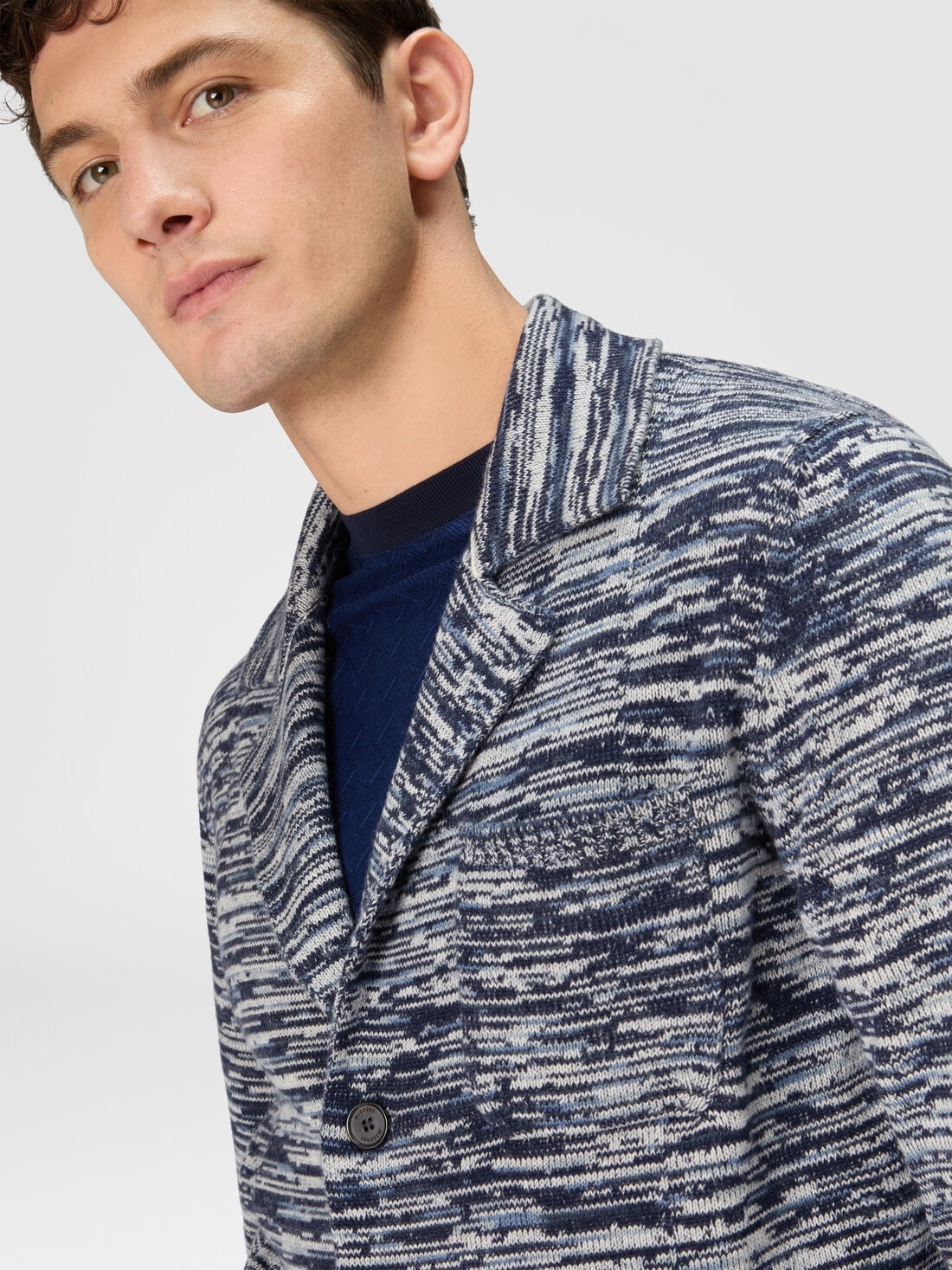 Deconstructed mélange cashmere blazer - 5