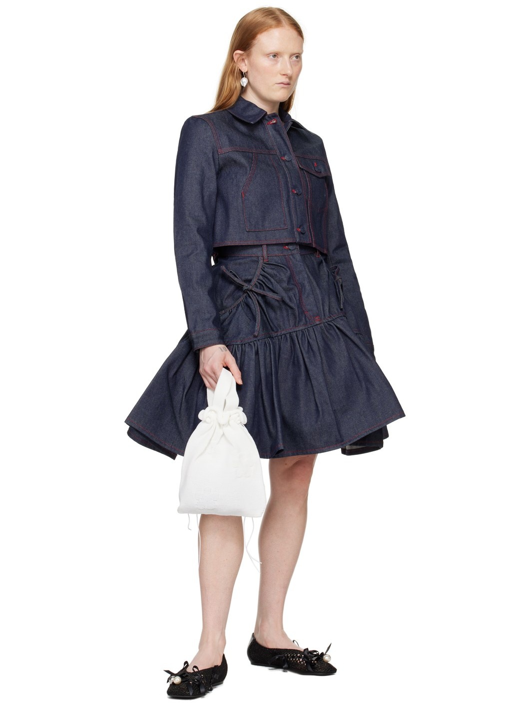 CECILIE BAHNSEN White Ute Bag | REVERSIBLE