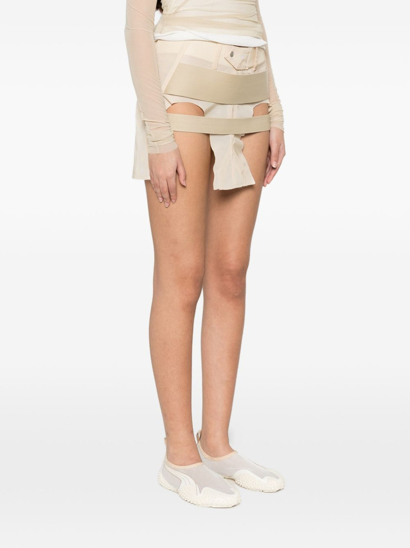 Temple cut-out layered-strap skirt 3