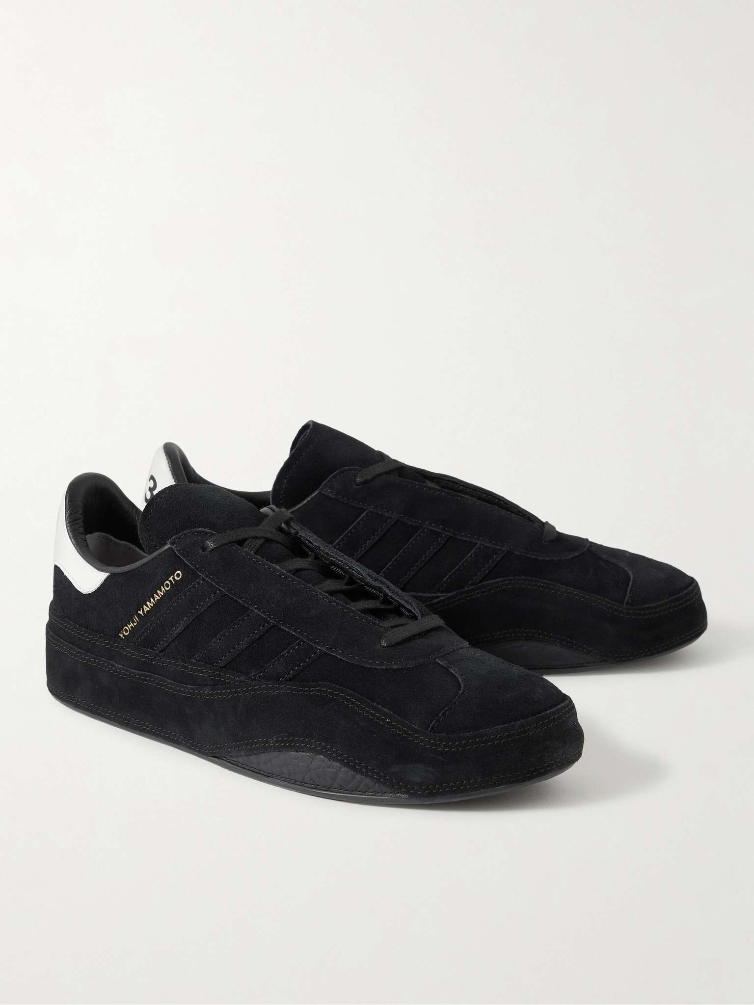 Gazelle Leather-Trimmed Suede Sneakers - 4