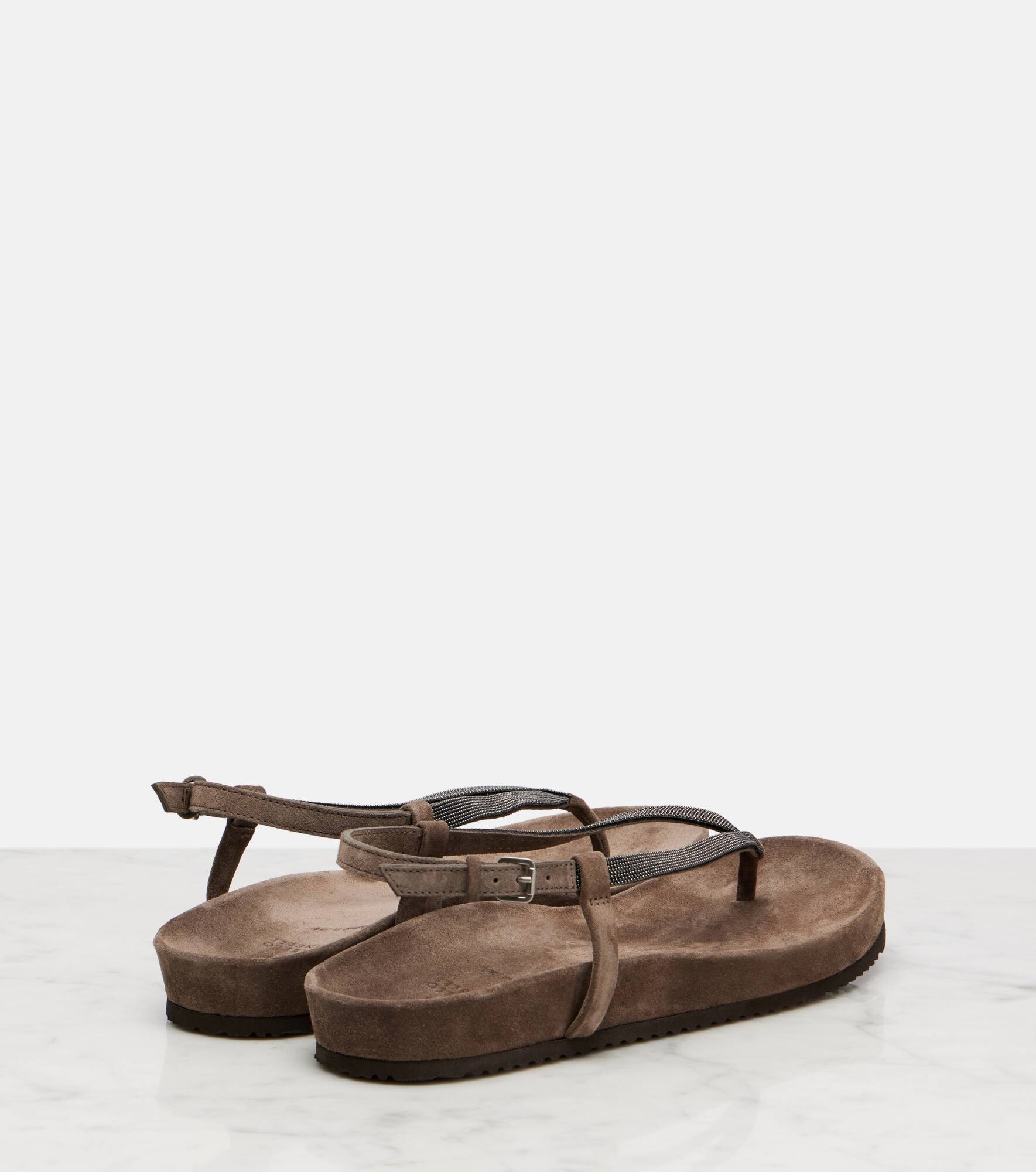 Monili suede thong sandals - 2