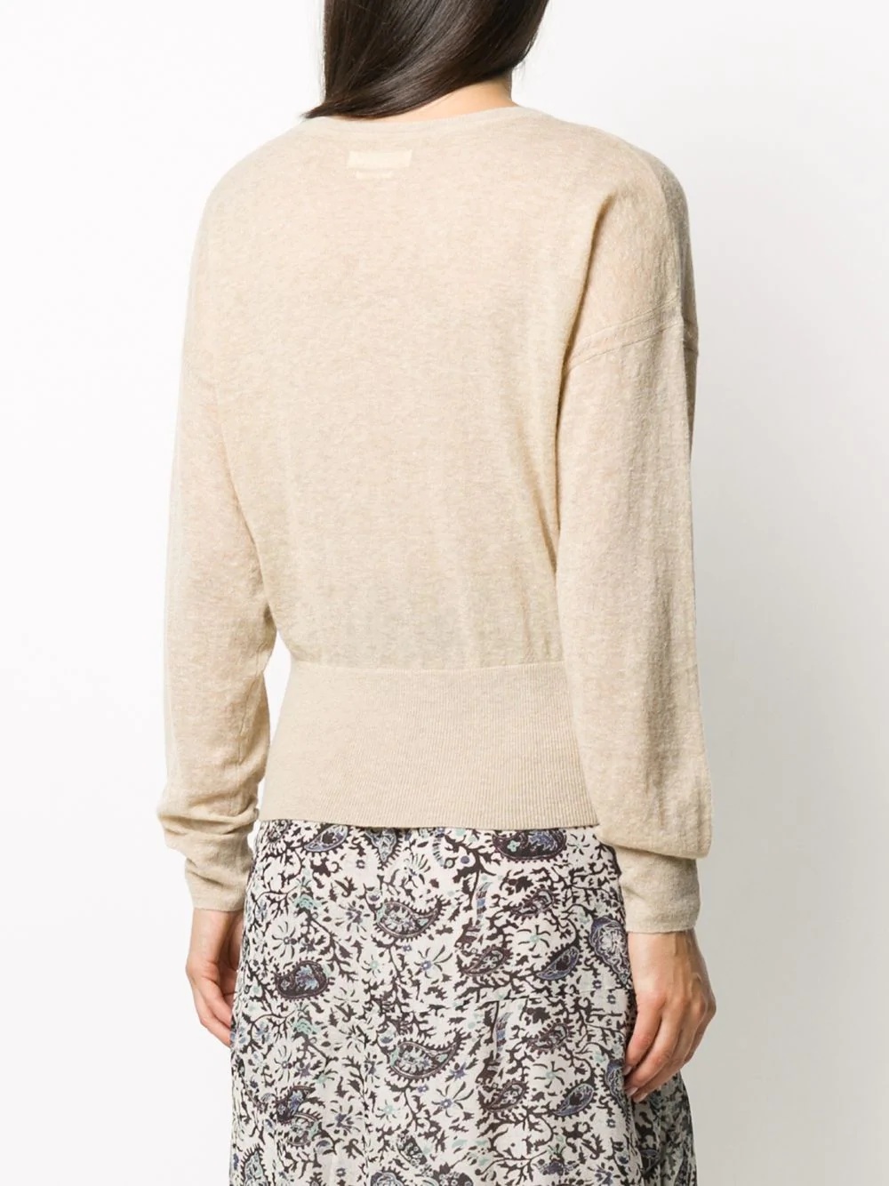 fine-knit round neck jumper - 4