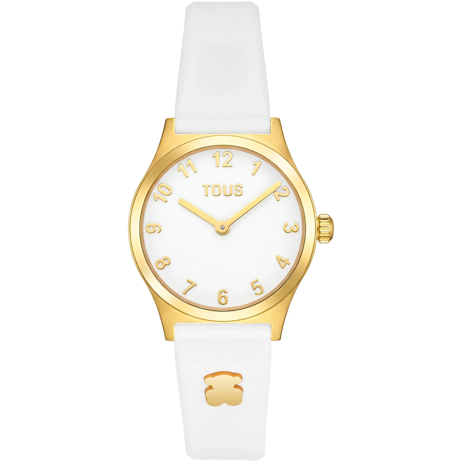 Analog Watch with white strap and gold-colored steel TOUS EPIC ICON KDT CHARMS - 1