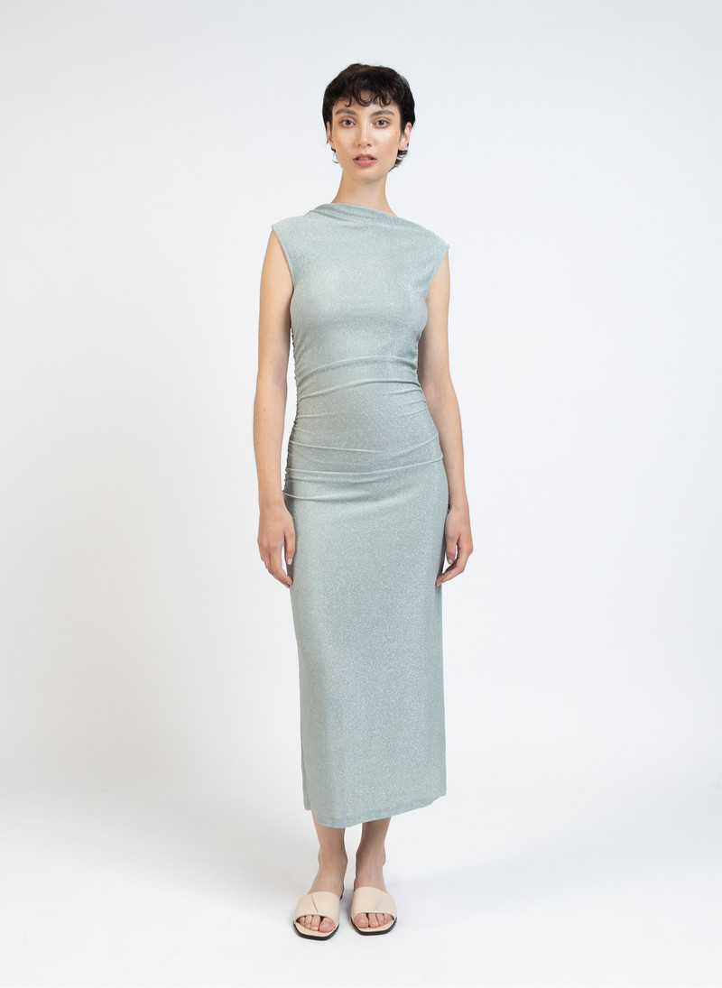 Draped Jersey Dress/Green 1