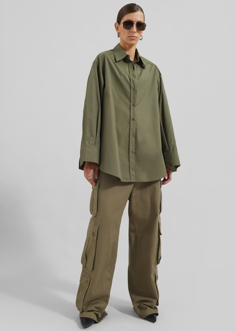 Prato Button Up Shirt - Khaki 8