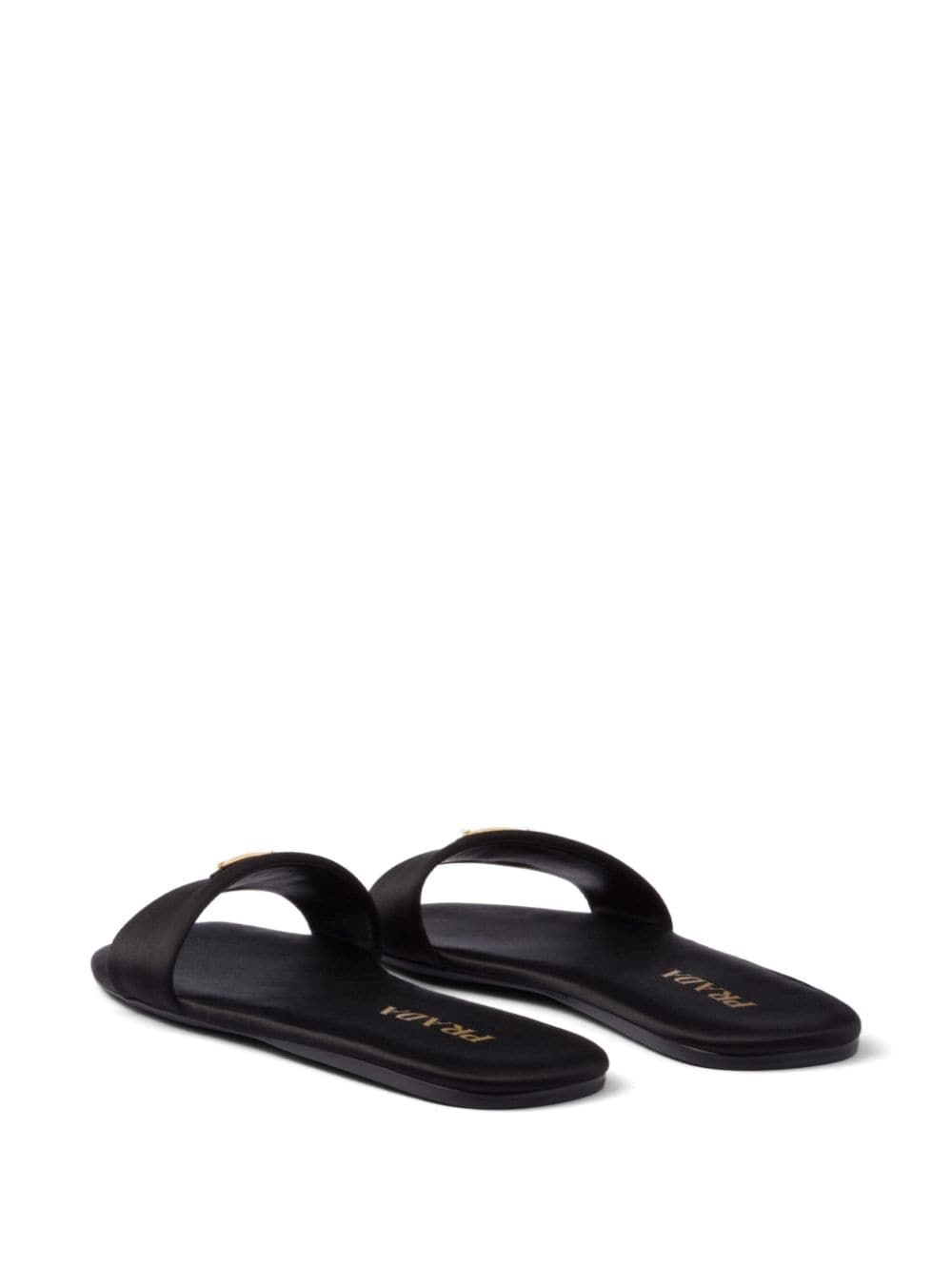 triangle-logo satin slides - 4