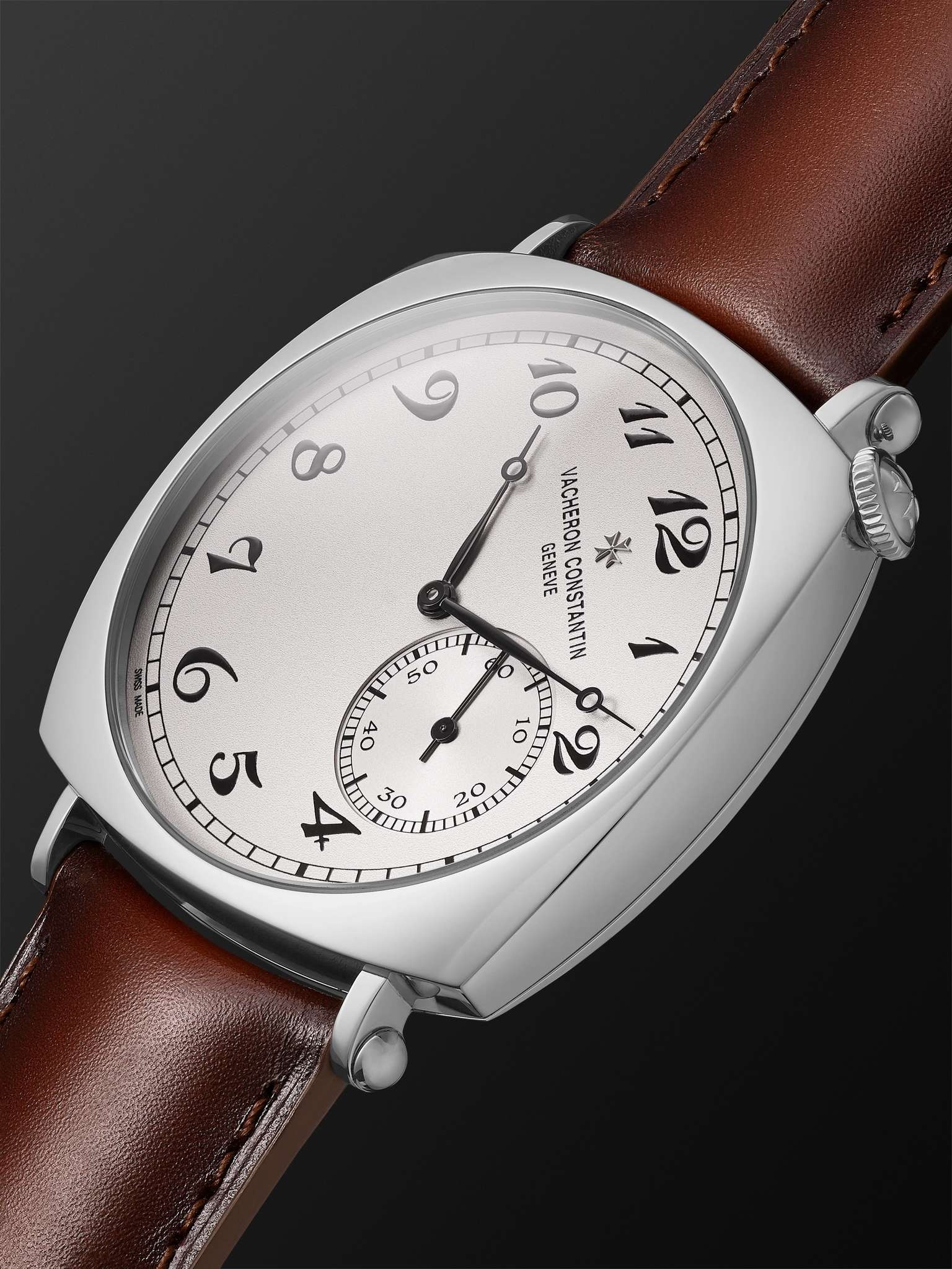 Historiques American 1921 Hand-Wound 40mm 18-Karat White Gold and Leather Watch, Ref. No. 82035/000G - 4