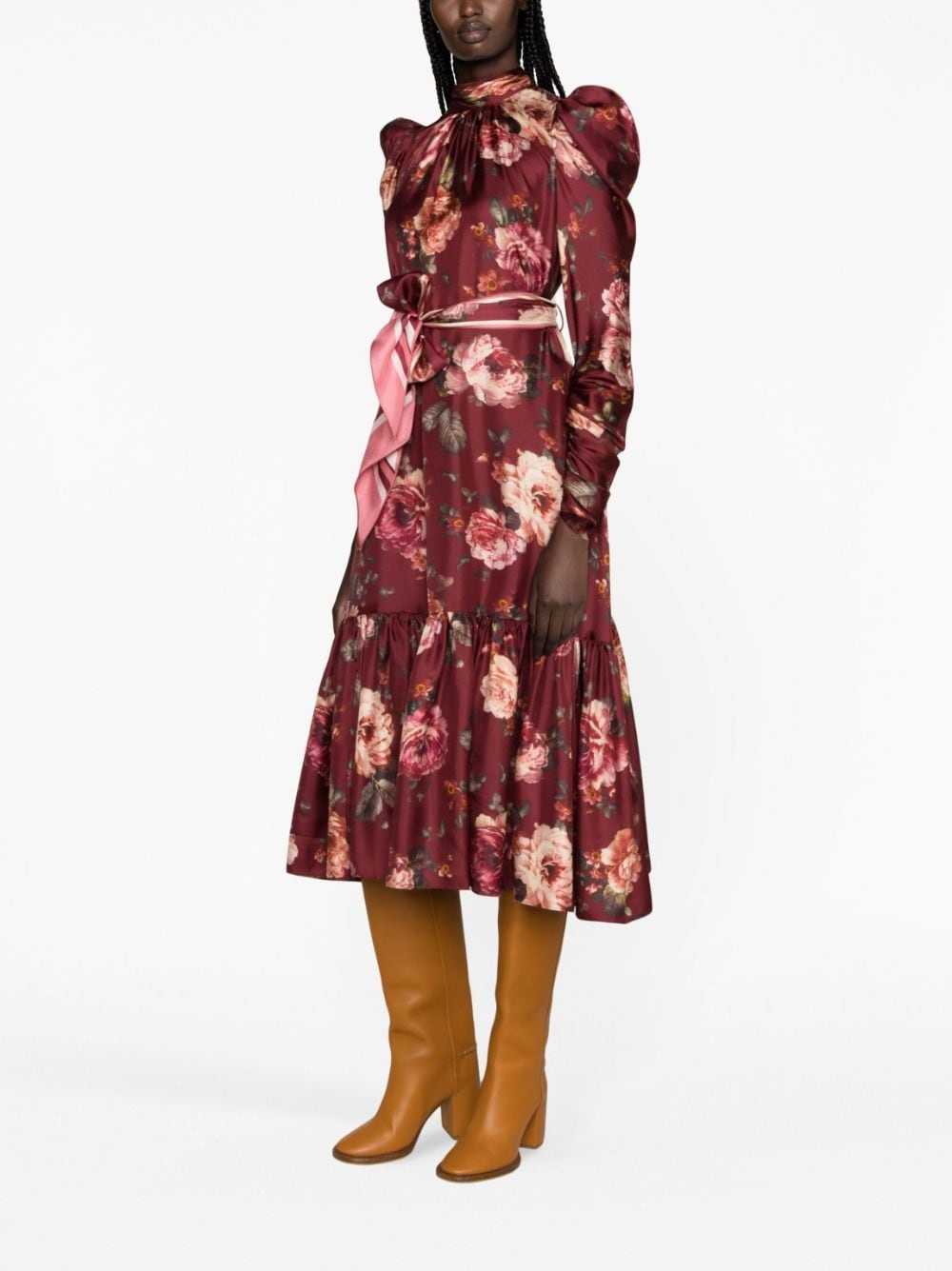 Luminosity floral-print silk dress - 3