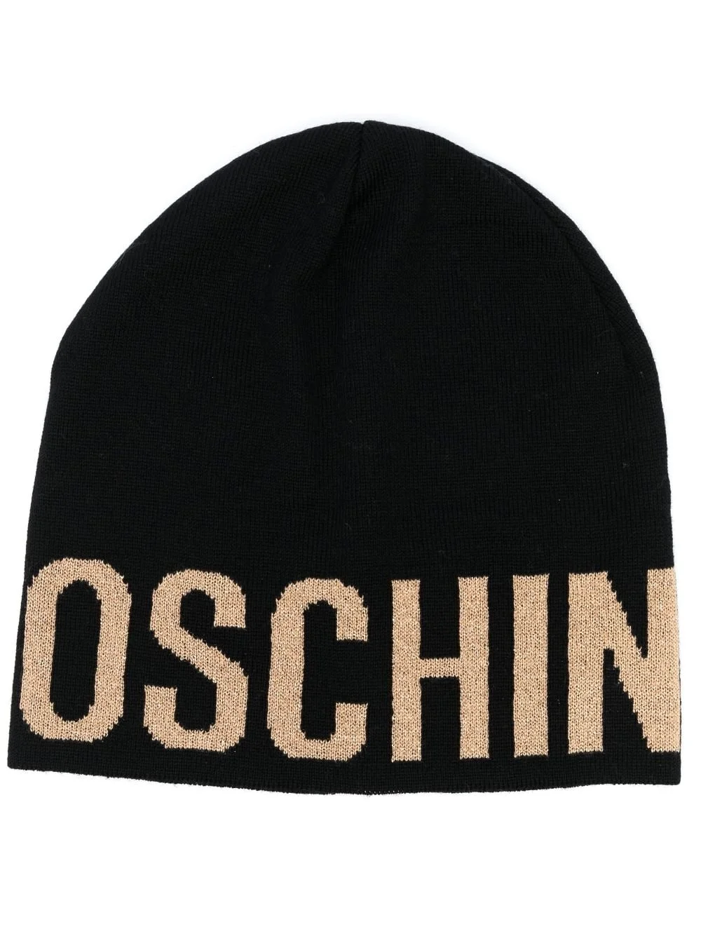 logo-print knit beanie - 1