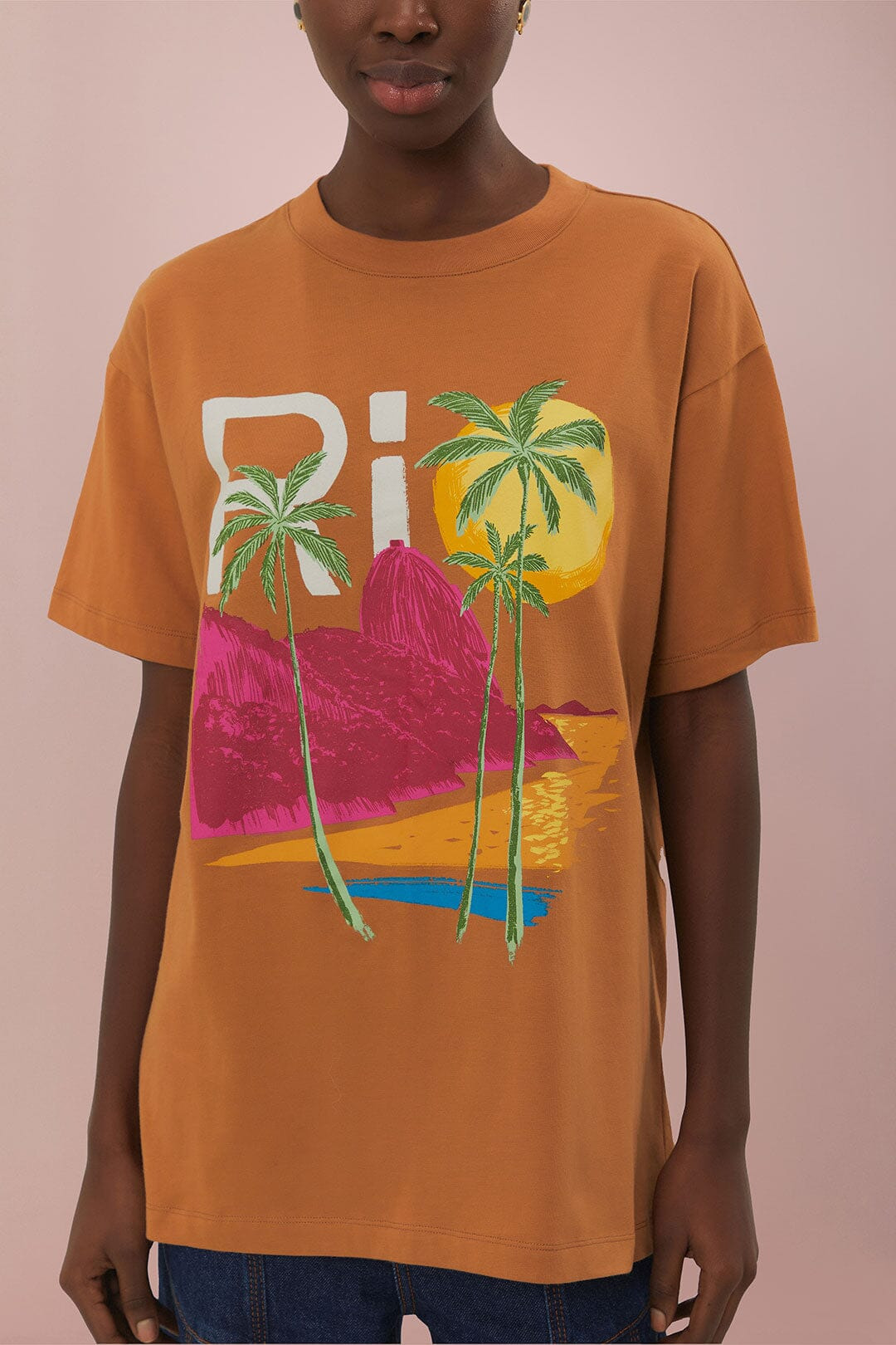 Caramel Rio Organic Cotton Relaxed T-Shirt - 1