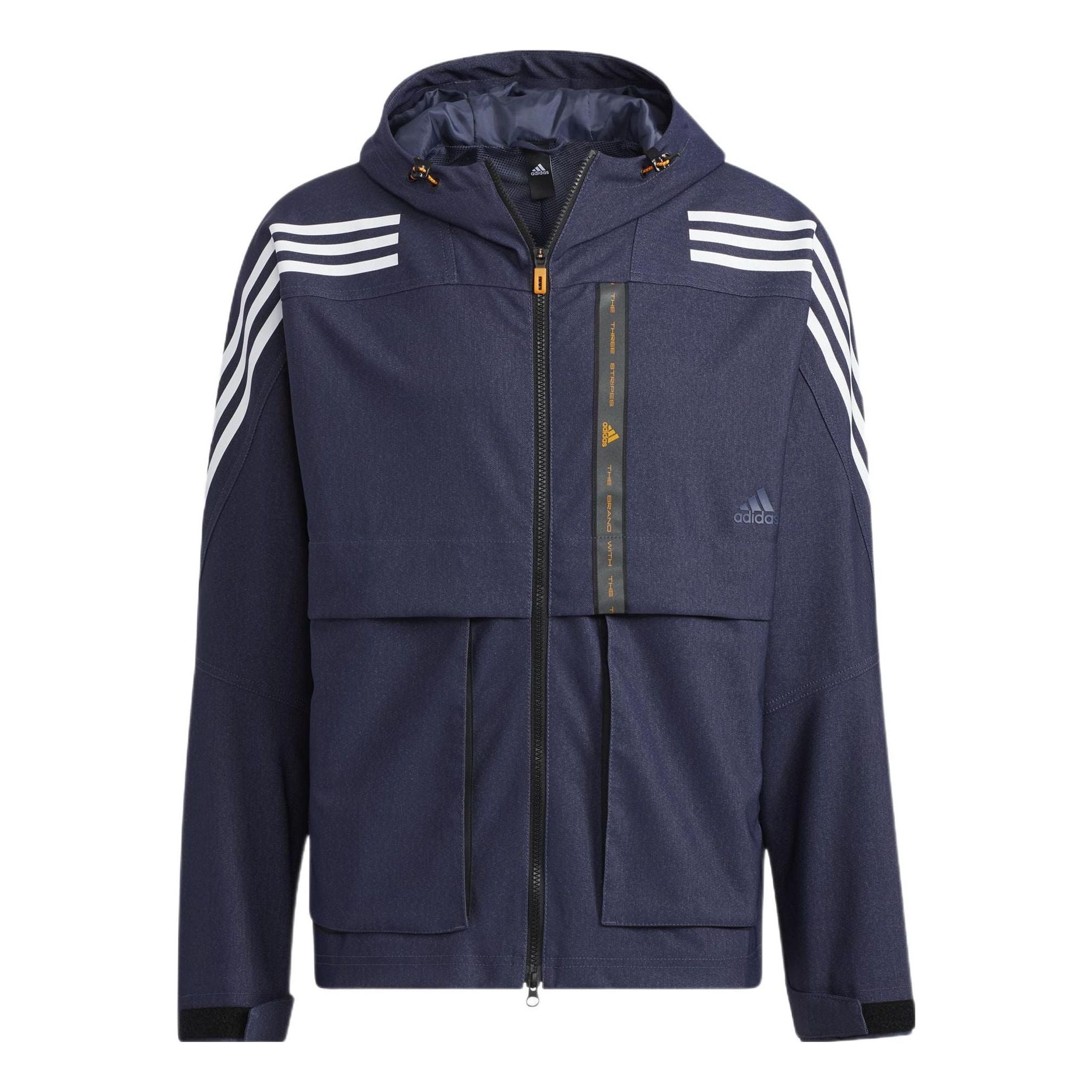 adidas TH DNM WVJK Sports hooded Woven Jacket Navy Blue HE9905 - 1