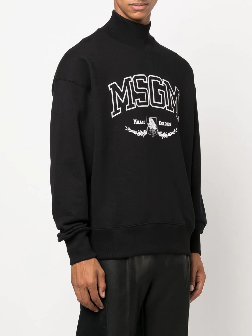 logo-print turtleneck sweater - 3