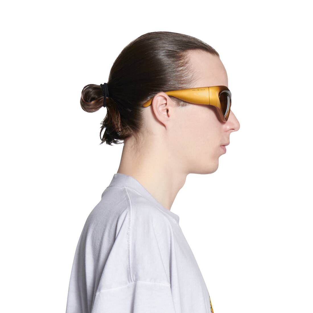 Wrap D-frame Sunglasses in Gold - 6