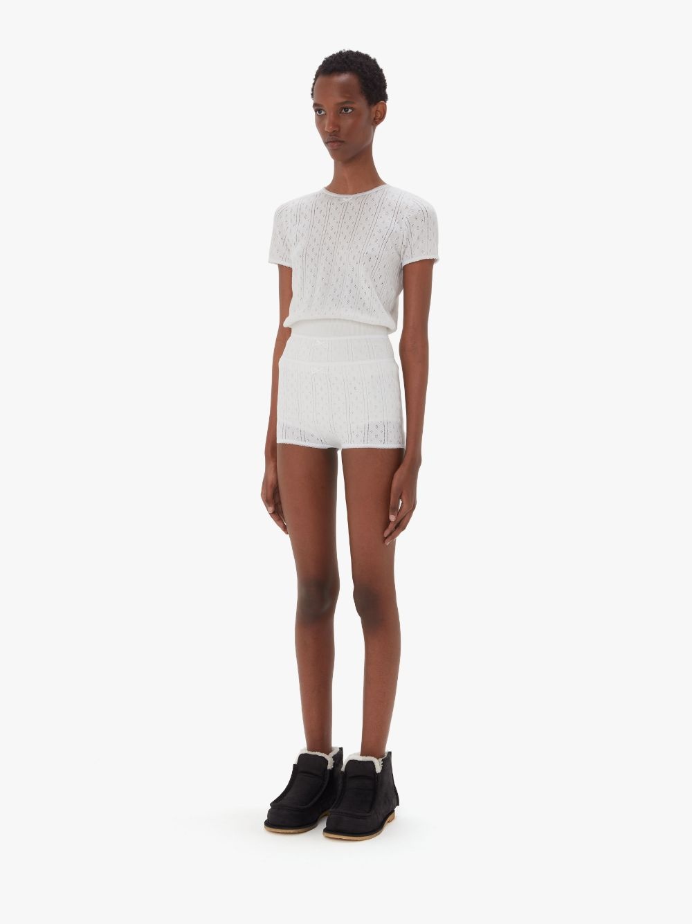 POINTELLE CAP SLEEVE TOP - 4