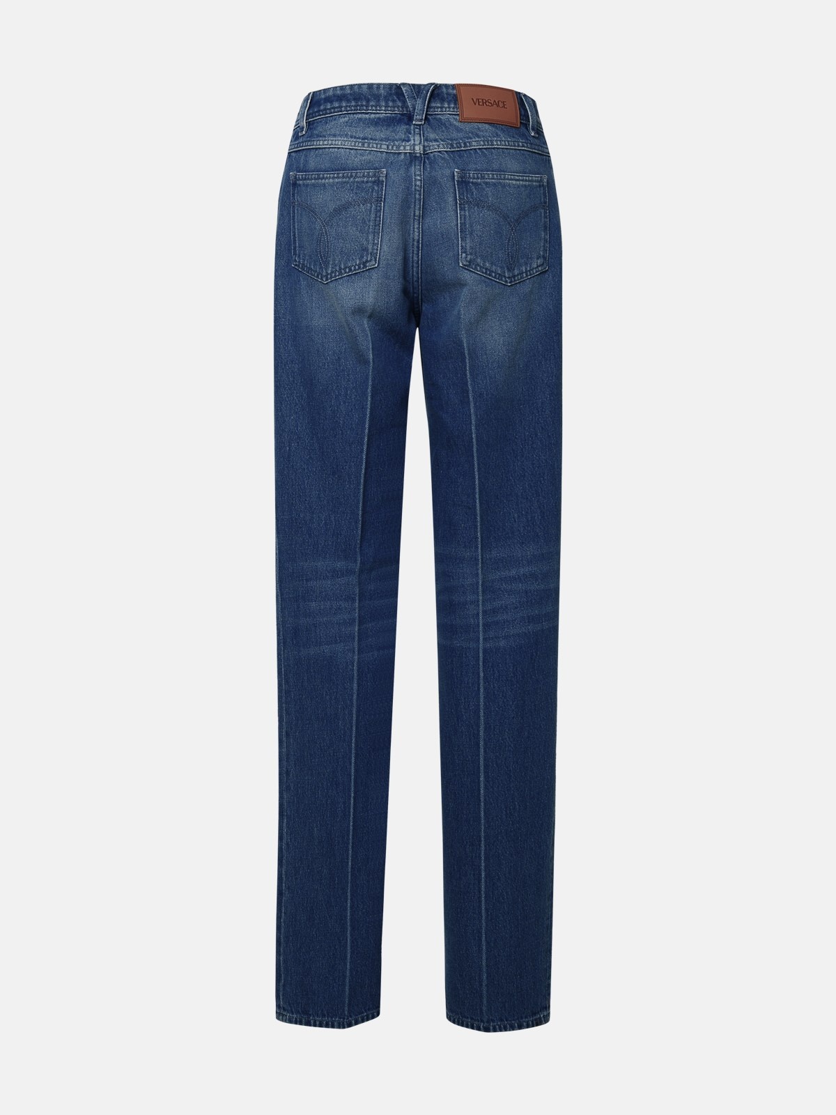 TAILORED BLUE COTTON JEANS - 3