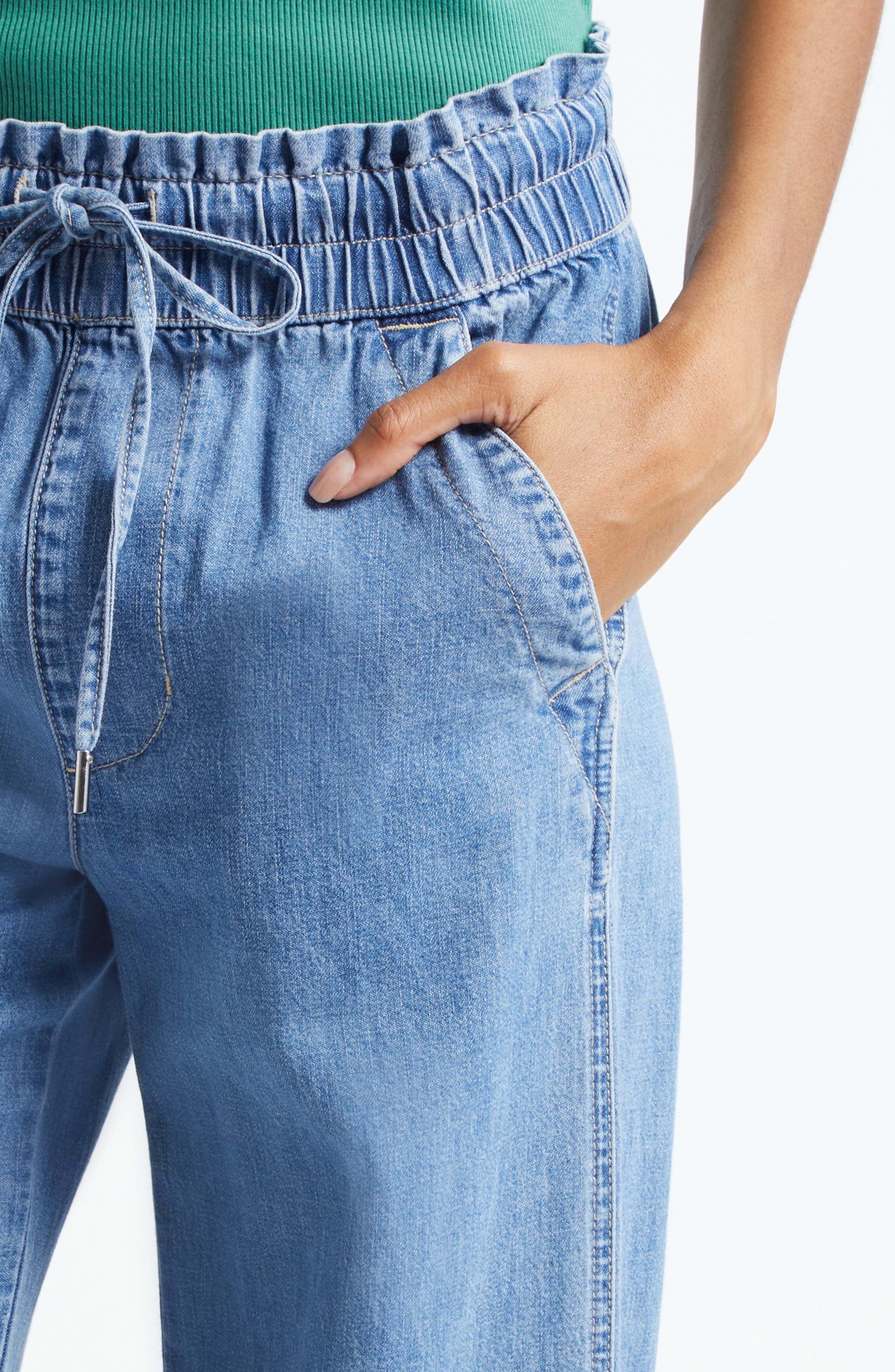 Veronica Beard Dunford Drawstring Jeans in Amethyst Frost at Nordstrom - 5