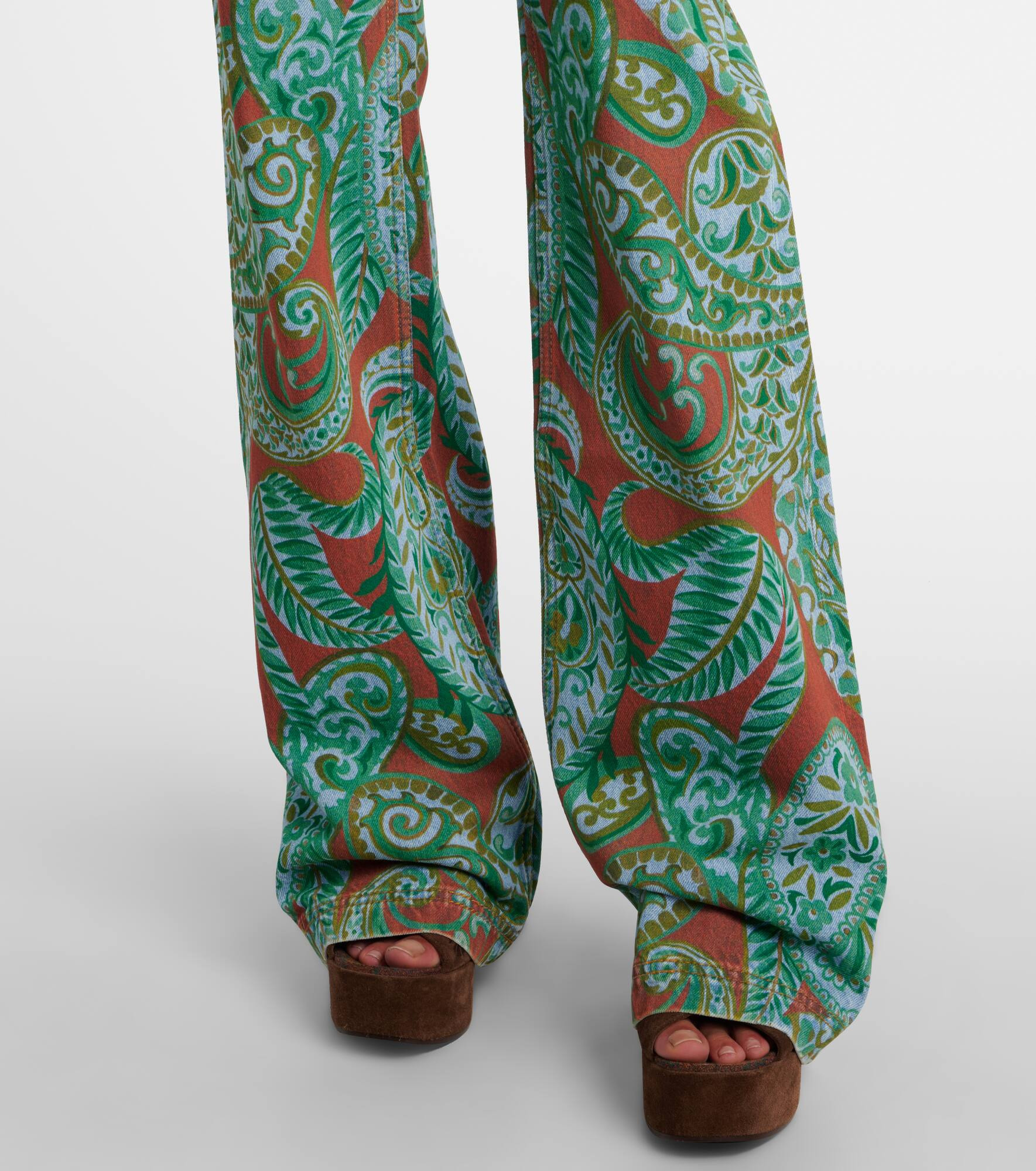 Paisley high-rise wide-leg jeans - 5